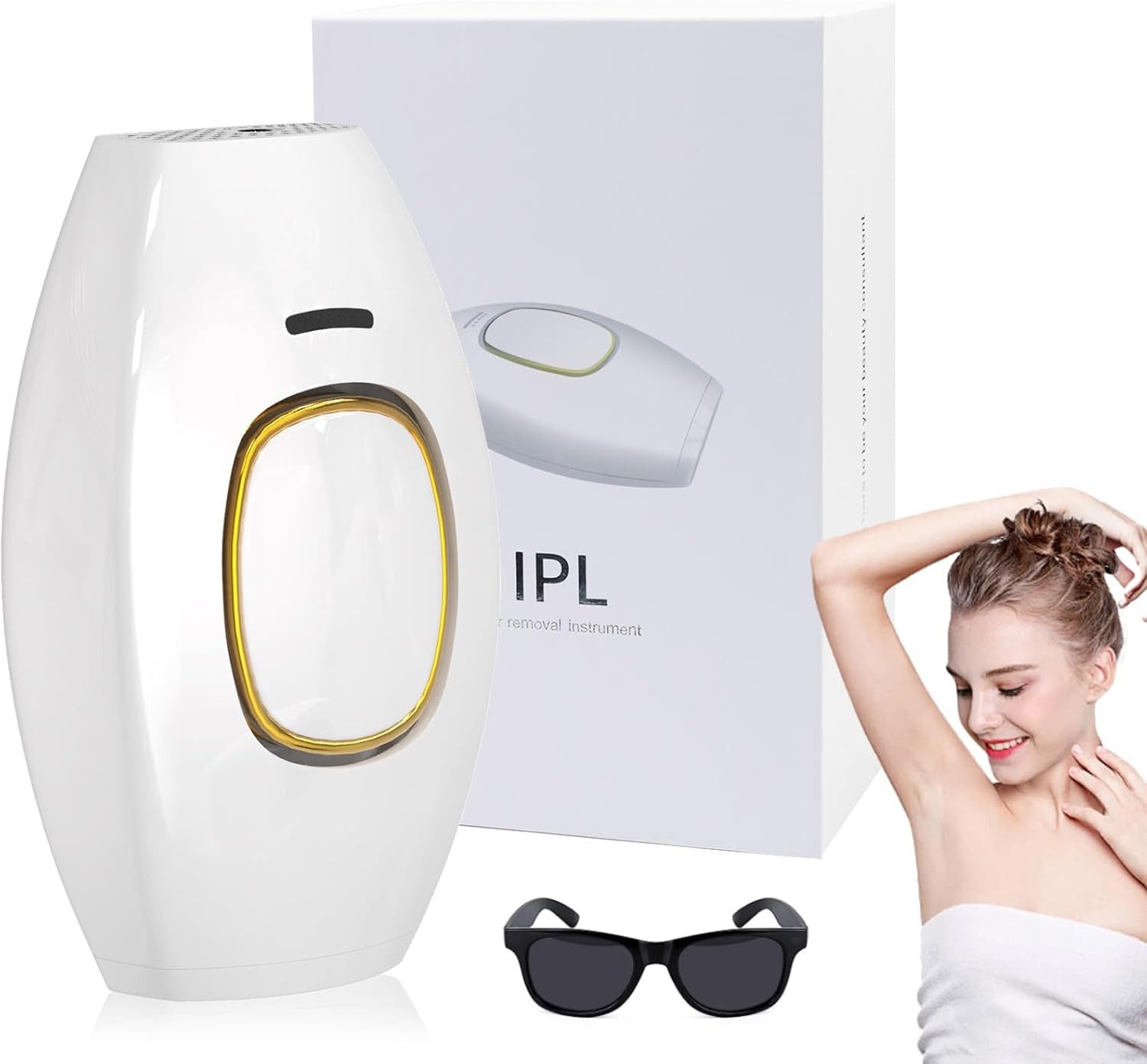 RWEUOQ IPL-Haarentferner IPL-Haarentfernungsgerät – Langfristige Haarreduktion