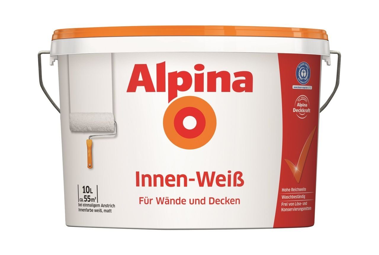 Alpina Wandfarbe Alpina Innenweiß 10 L