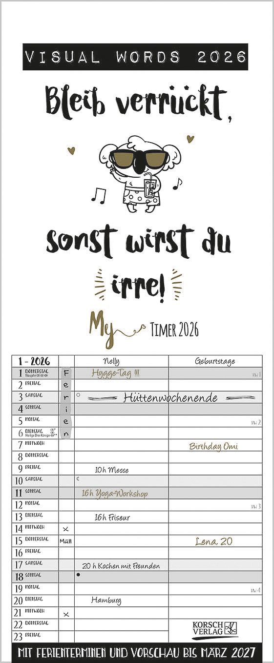 Korsch Verlag Familienkalender Korsch Kalender My