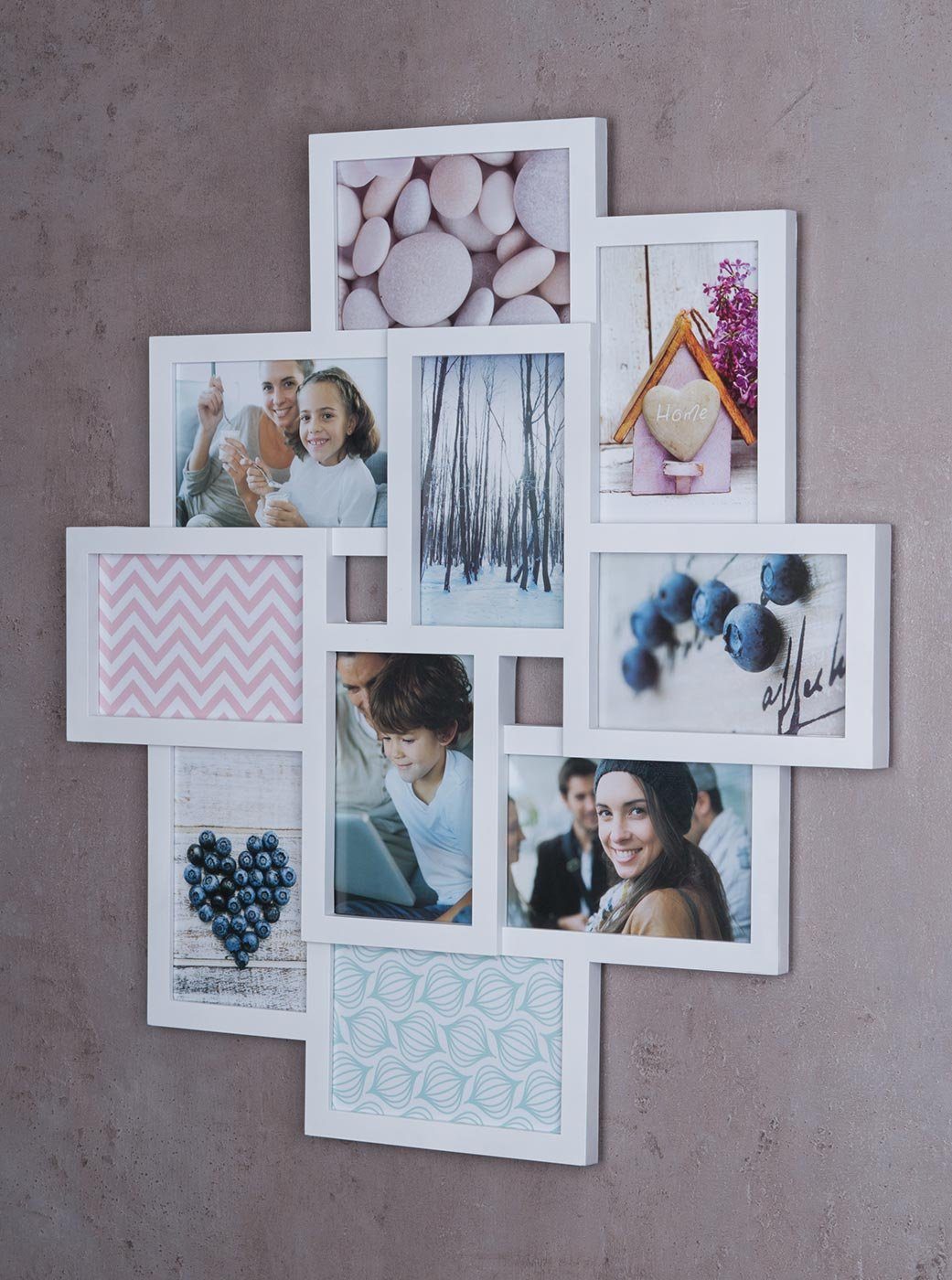 Levandeo® Bilderrahmen Collage, Bilderrahmen weiß 10