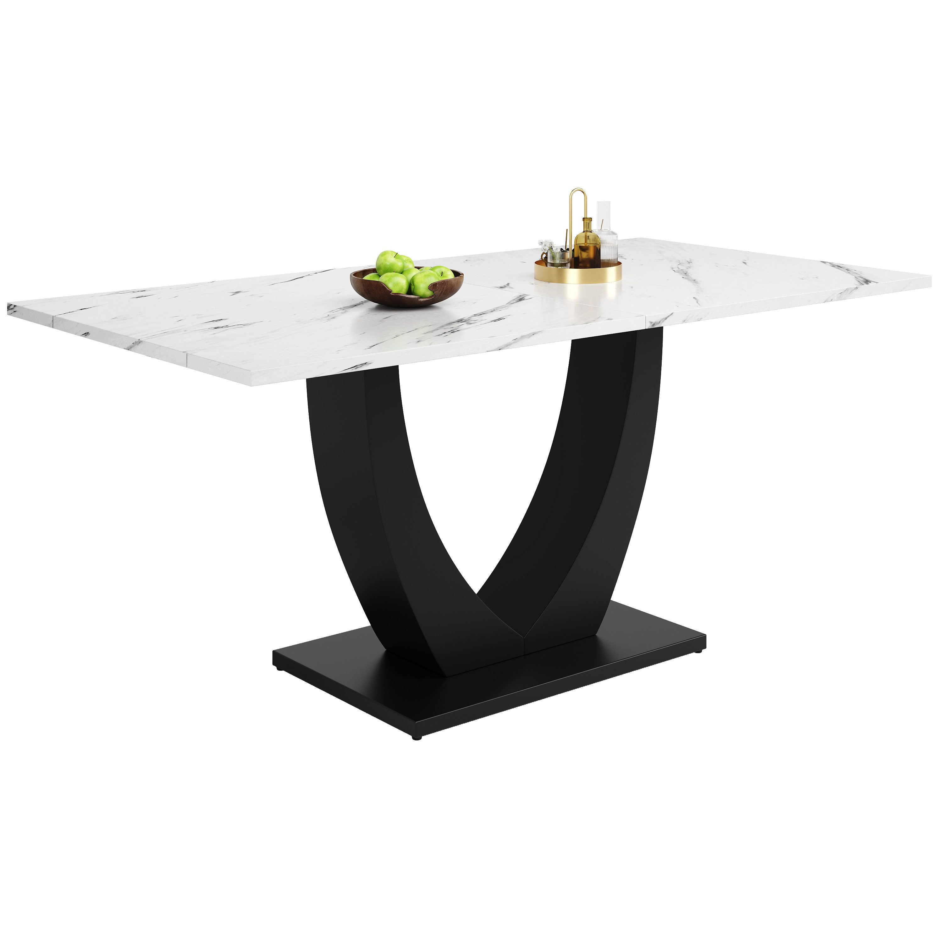 MODFU Esstisch Moderne Esstisch,Küchentisch,Esstisch-Set (140x80 cm