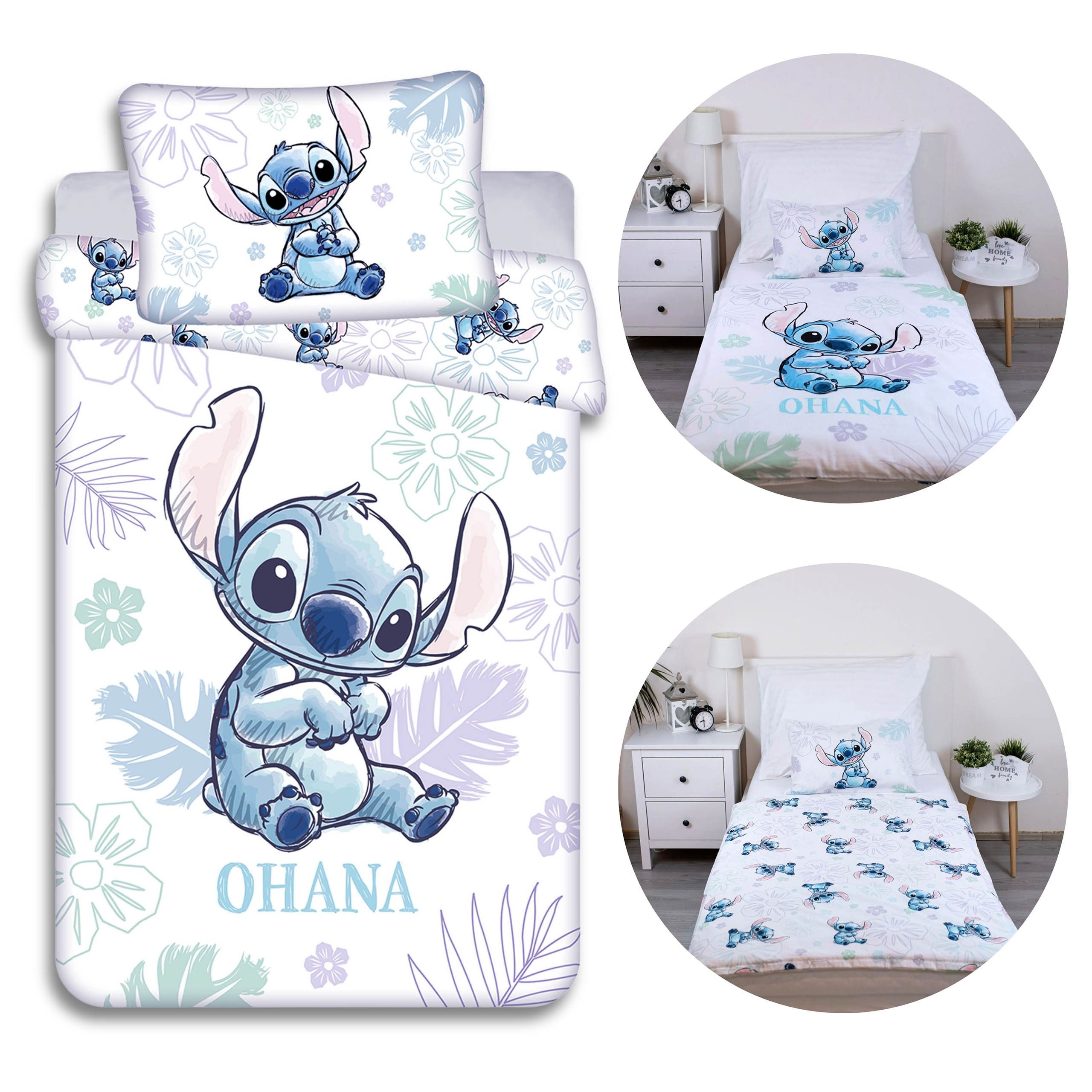 Sarcia.eu Kinderbettwäsche DISNEY Stitch Baumwolle Kleinkindbettwäsche