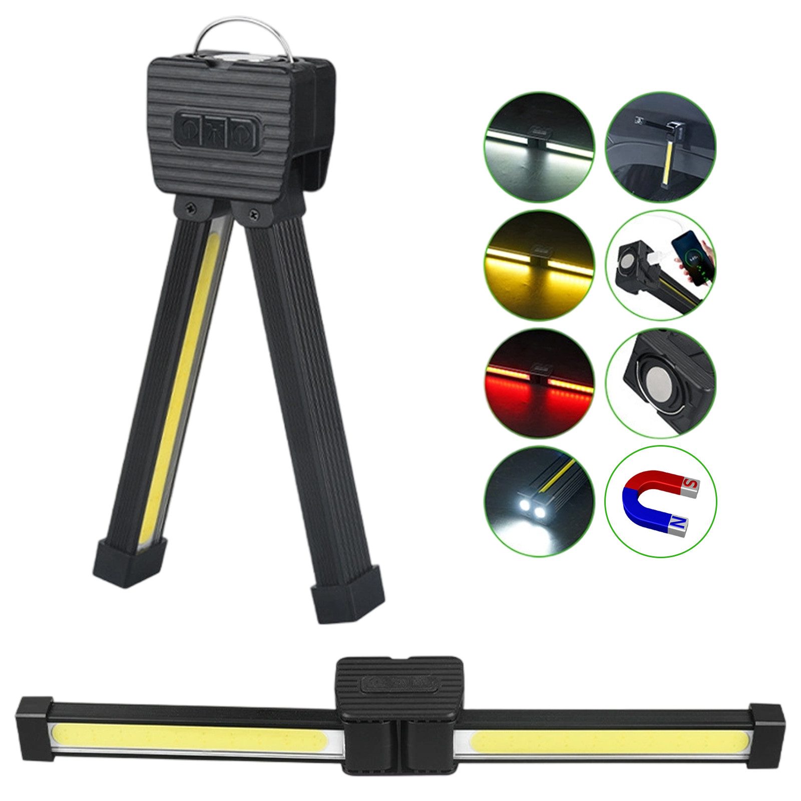 MODFU LED Arbeitsleuchte Fitnesslampe Tragbare Taschenlampe
