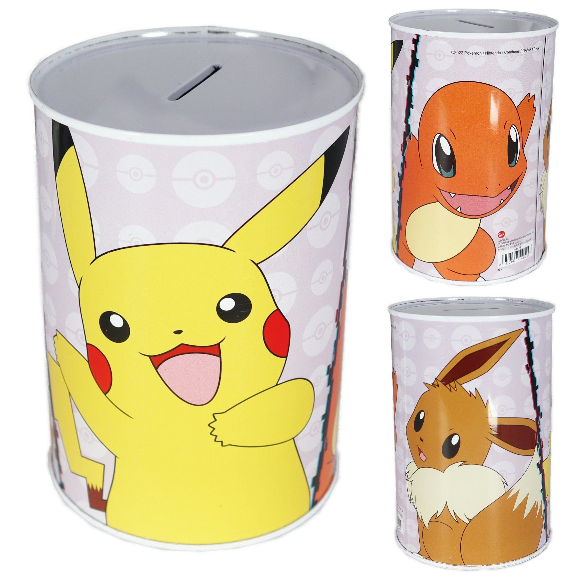 POKÉMON Spardose Pokemon Pikachu Evoli Glumanda