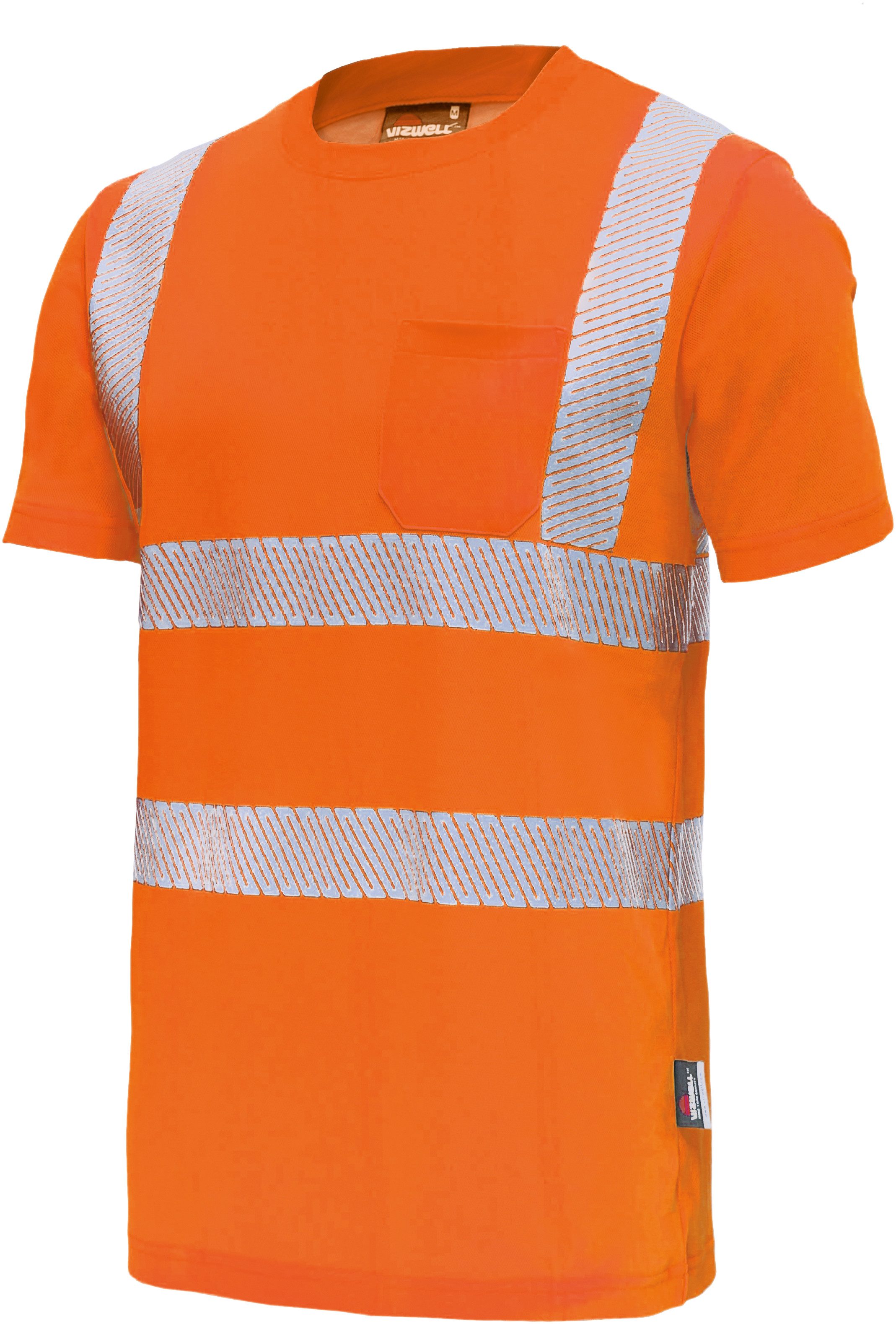 vizwell Warnschutz-Shirt Warnschutz T-Shirt Arbeitsshirt mit