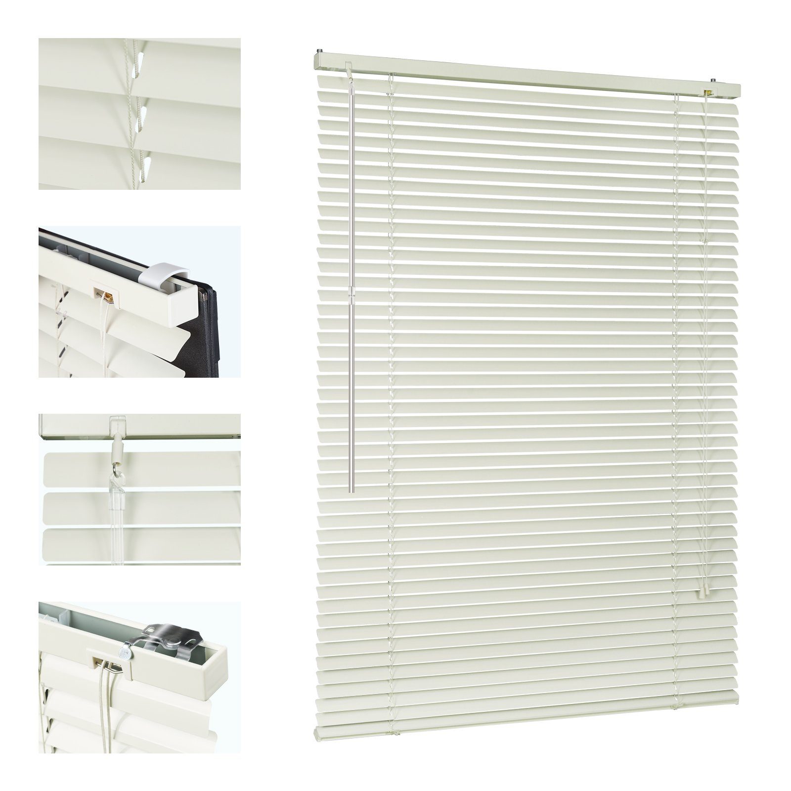 Sekey Jalousie Aluminium-Jalousie ohne Bohren, Klemmfix-Jalousie