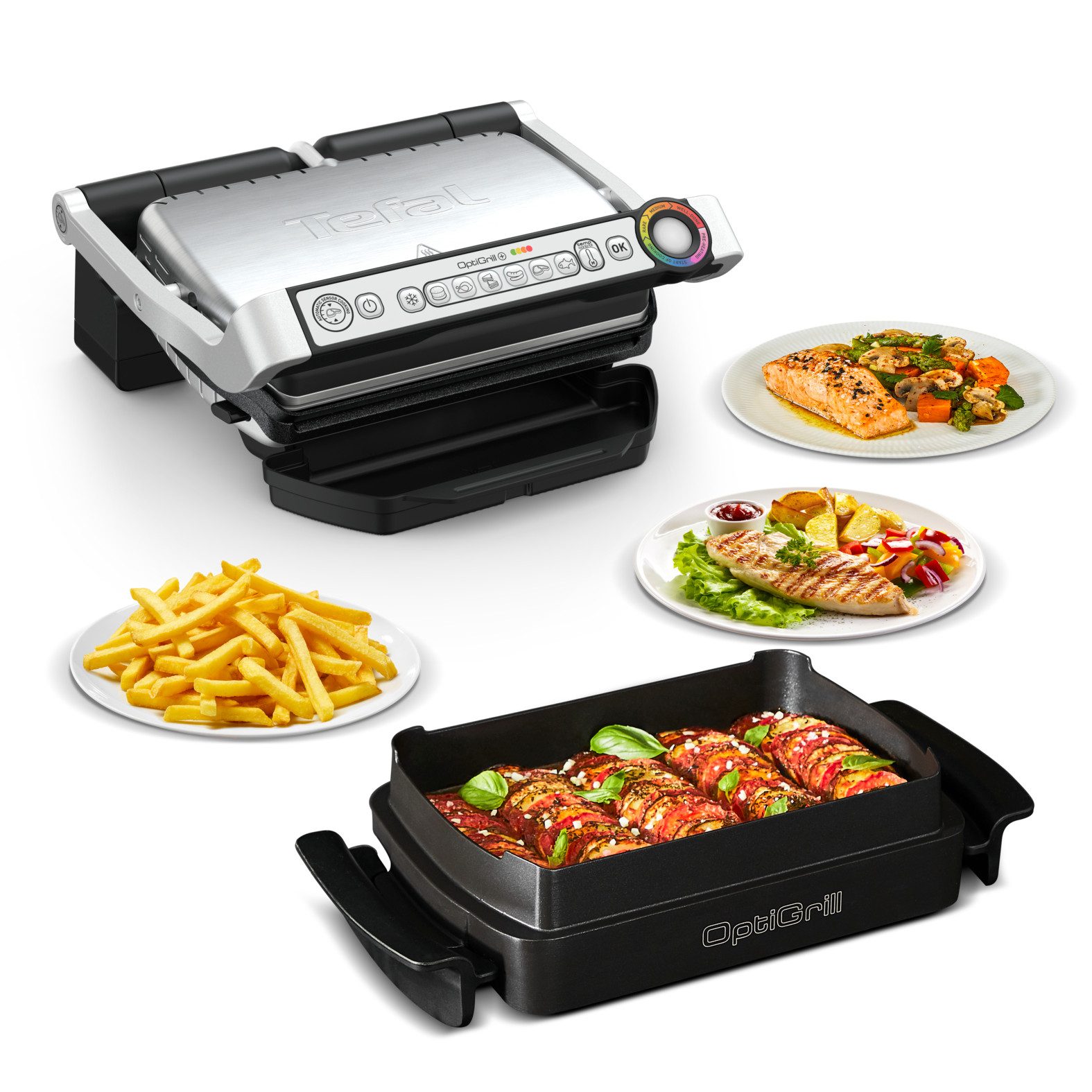 Tefal Kontaktgrill GC714D OptiGrill, 2000 W,