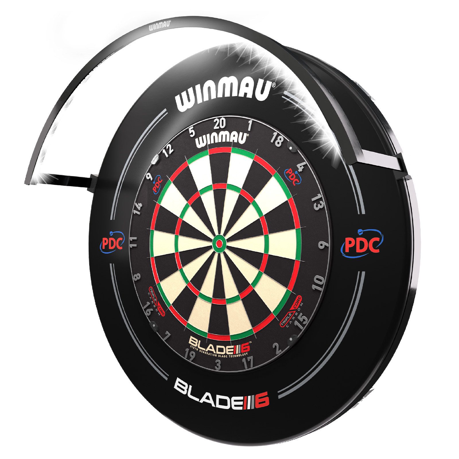 Winmau Dart-Wandschutz Wispa Beleuchtung 4101, Dartscheibe
