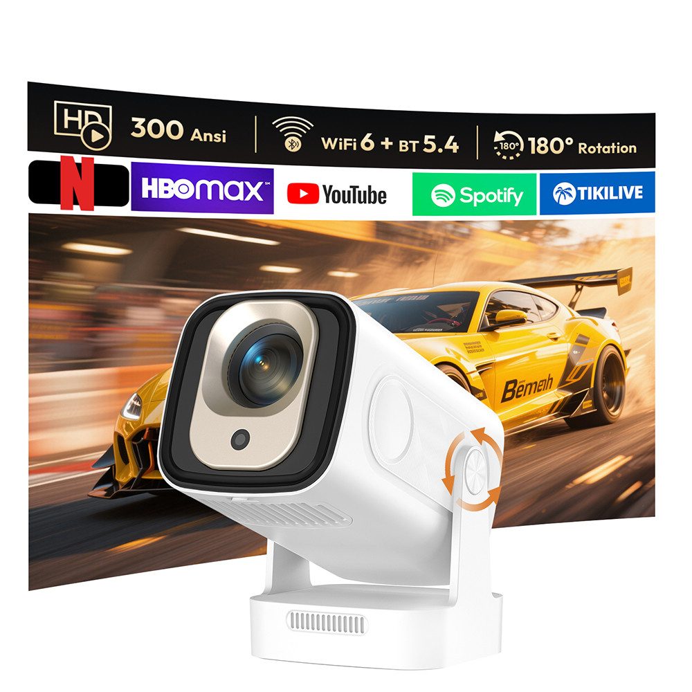 XGODY Gimbal 5 Pro-Autofokus-Beamer Mini-Beamer (12000