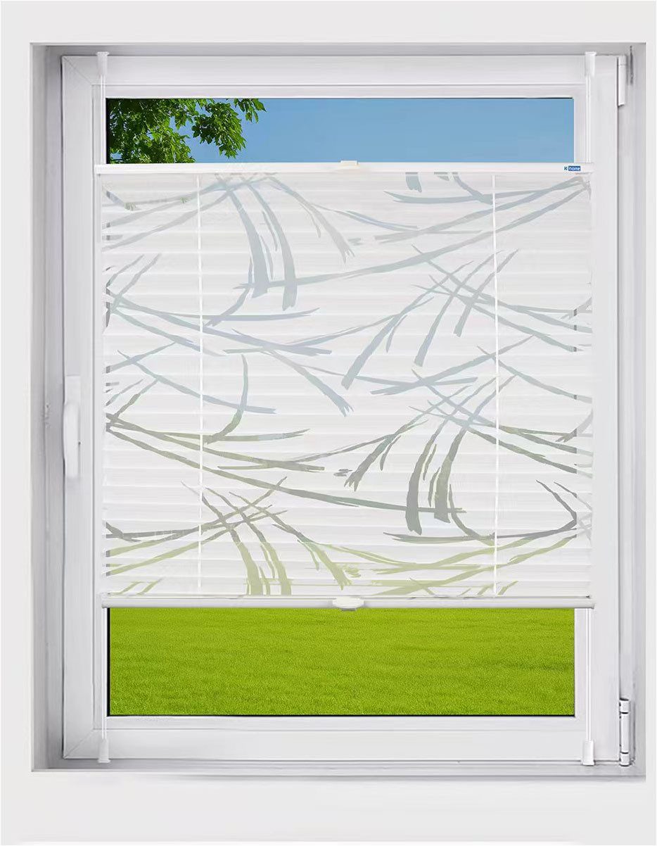 K-HOME Plissee Plissee Ausbrenner Streifen, Klemmfix,