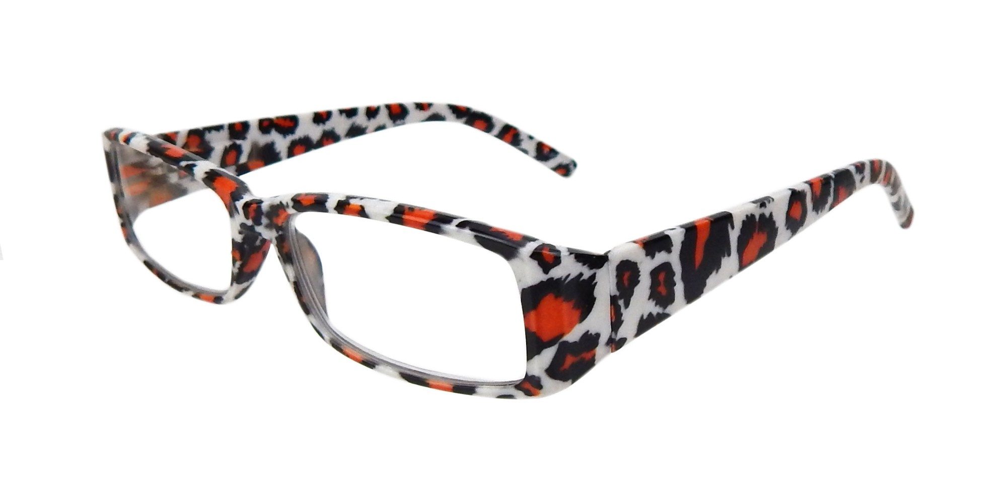 Ella Jonte Lesebrille, Leopard weiß orange