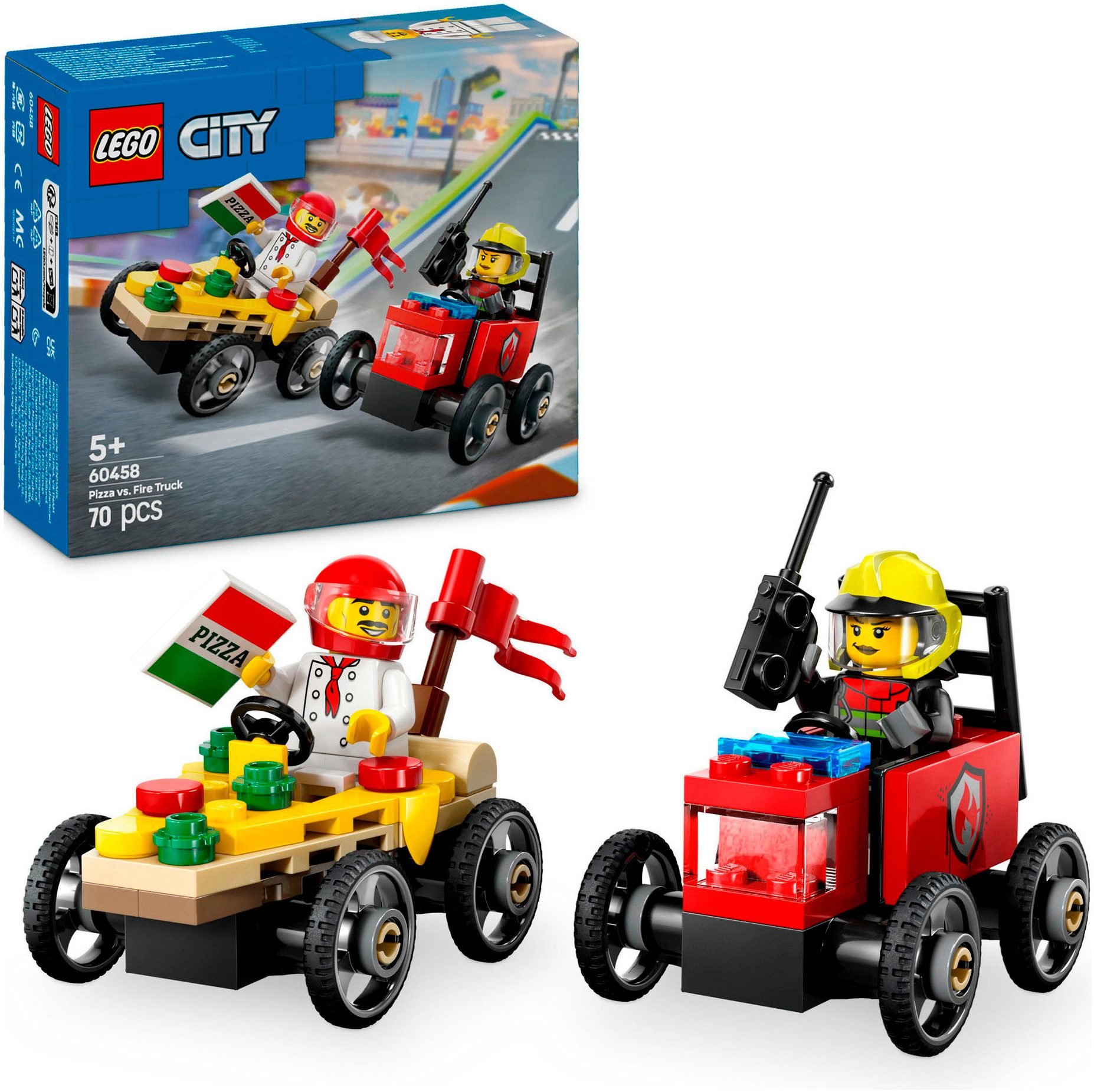 LEGO® Pizzalieferwagen vs. Löschauto (60458), LEGO