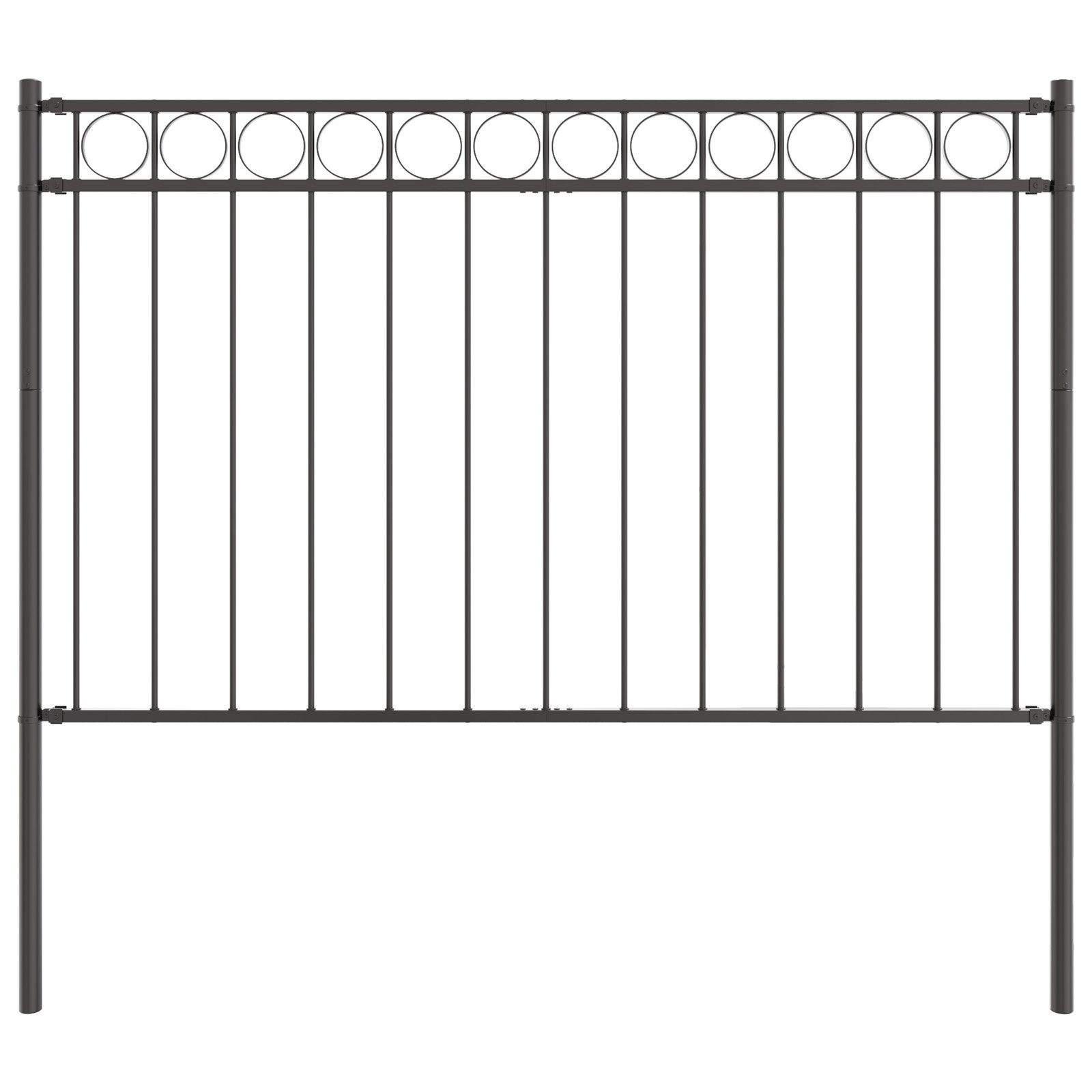 vidaXL Gartenzaun Gartenzaun Grau 1,7x1 m