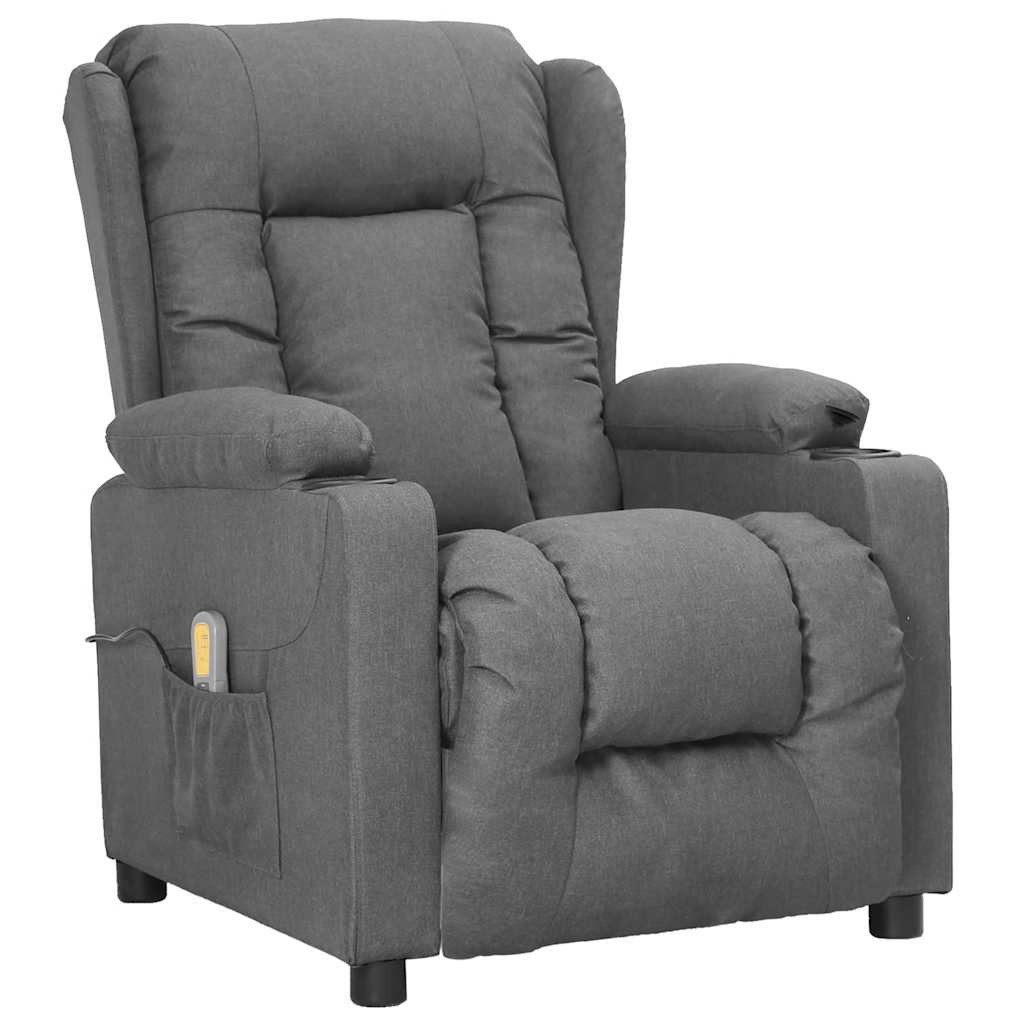 vidaXL Massagesessel Massagesessel mit Aufstehhilfe Hellgrau