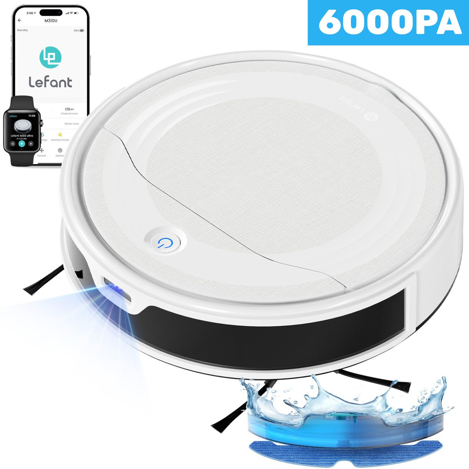 Lefant Saugroboter M310Ultra Saugroboter mit Wischfunktion,