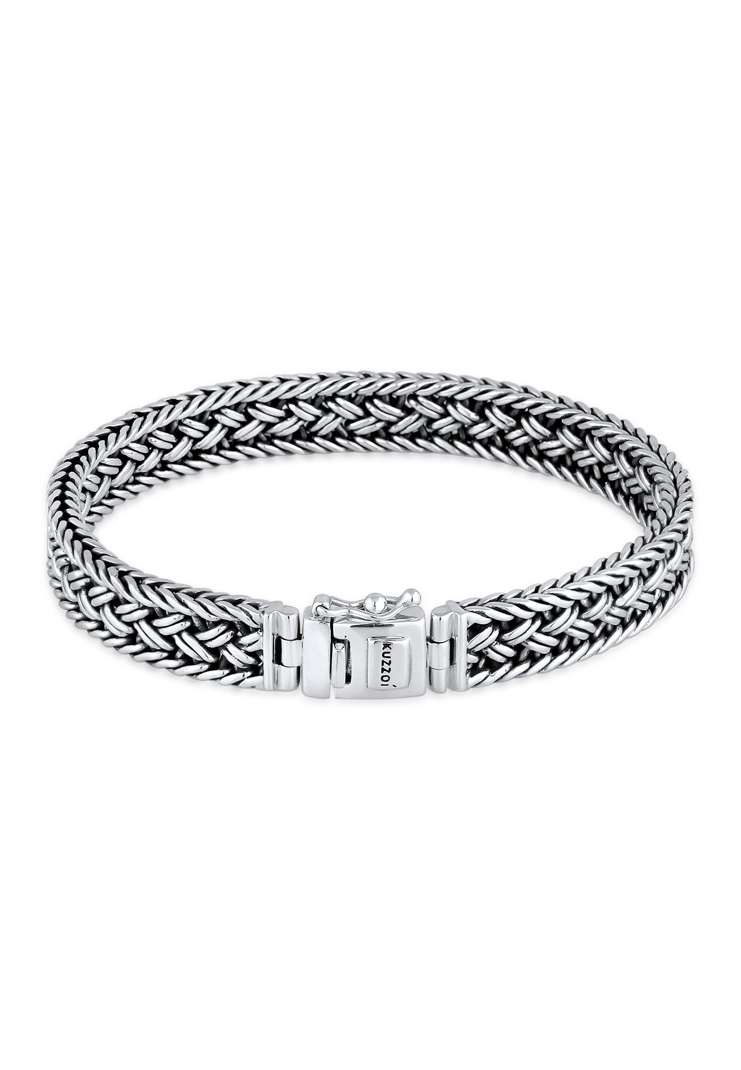 Kuzzoi Silberarmband Unisex Königskette Kastenverschluss 925er