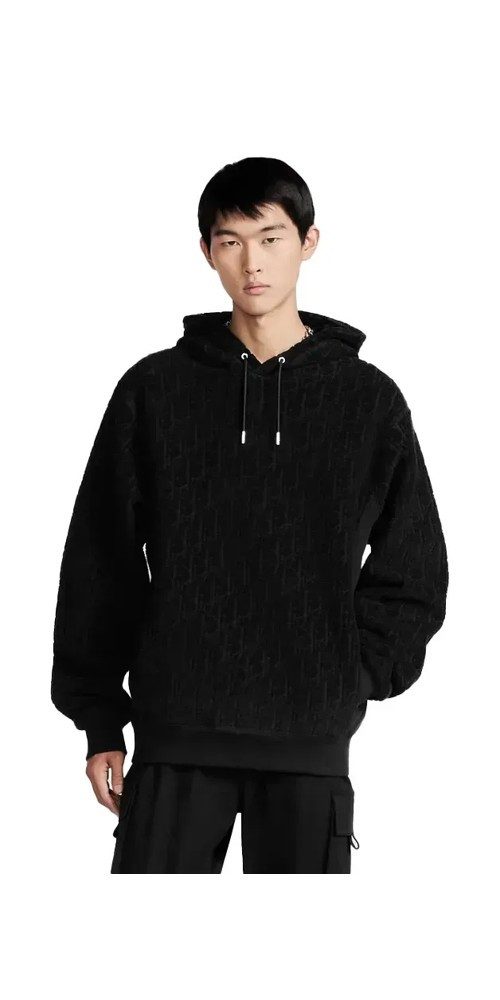 Dior Rundhalspullover Dior Oblique Kapuzenpullover Schwarz