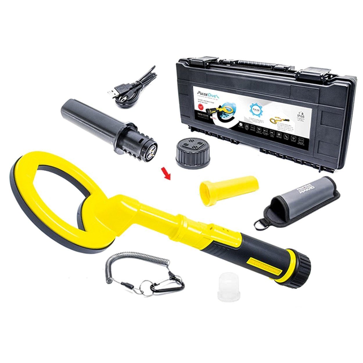 Nokta Metalldetektor Makro PulseDive Gelb, Unterwasser
