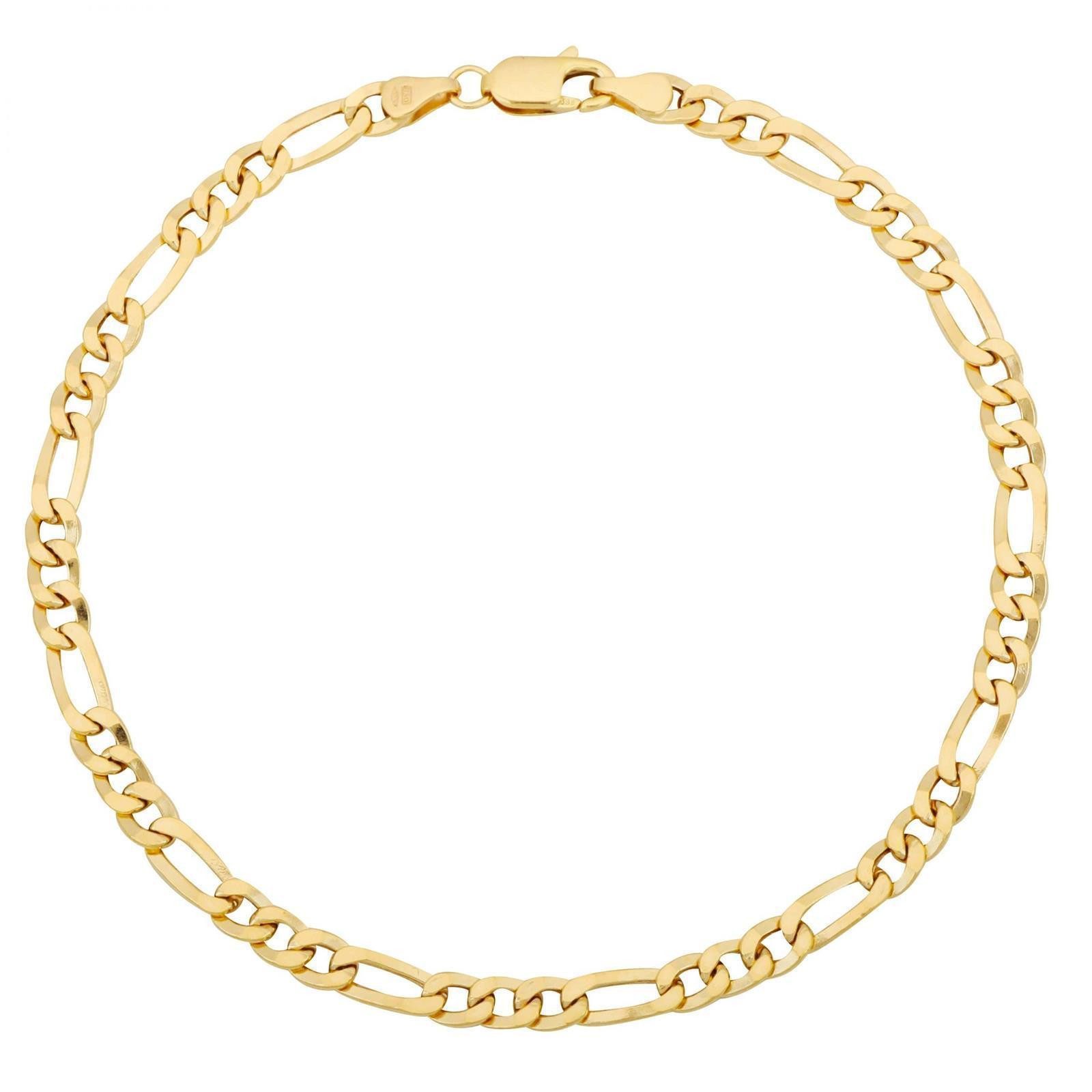 Tony Fein Goldarmband Figaroarmband 4mm 585er