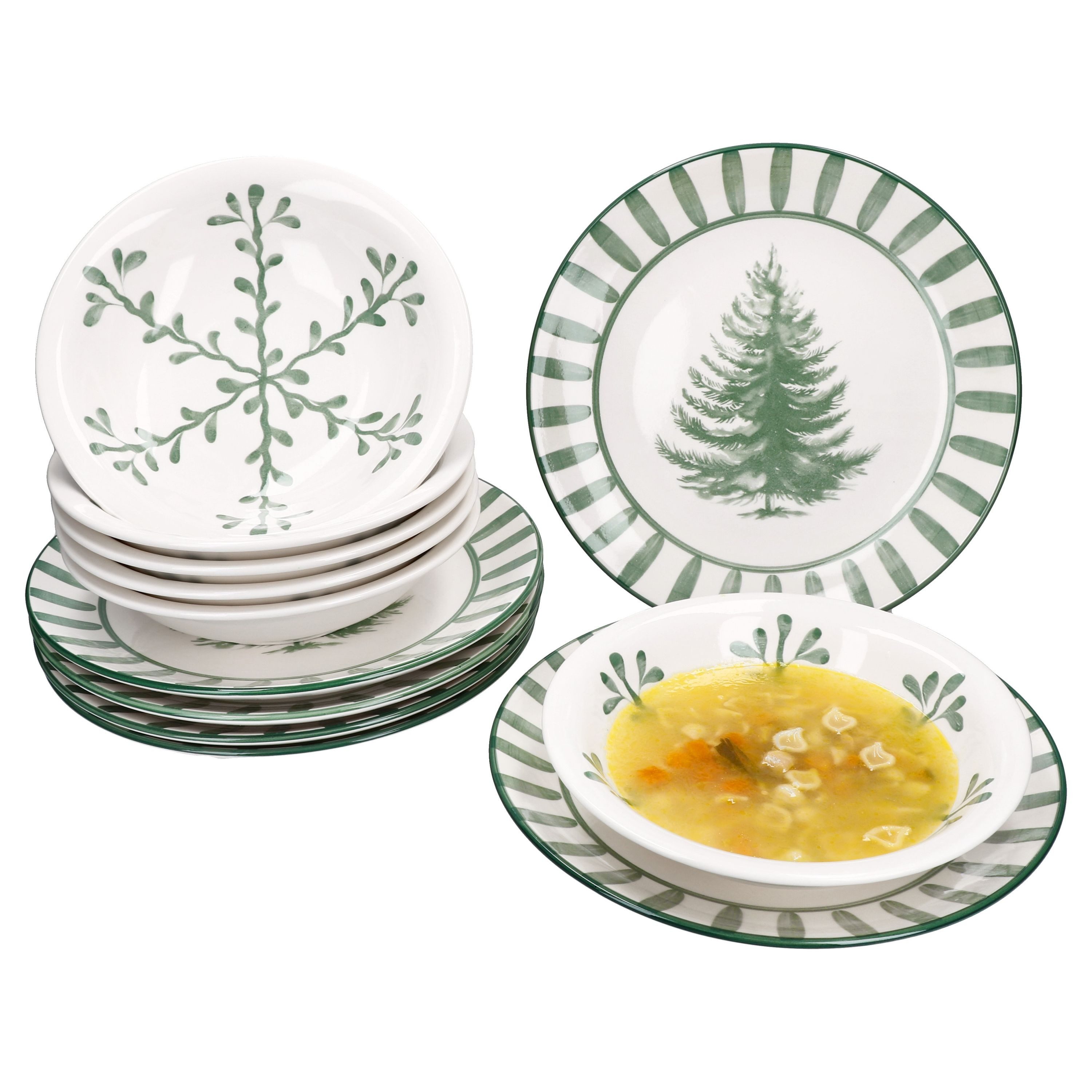 MamboCat Tafelservice 12tlg Tafelservice Wald grün