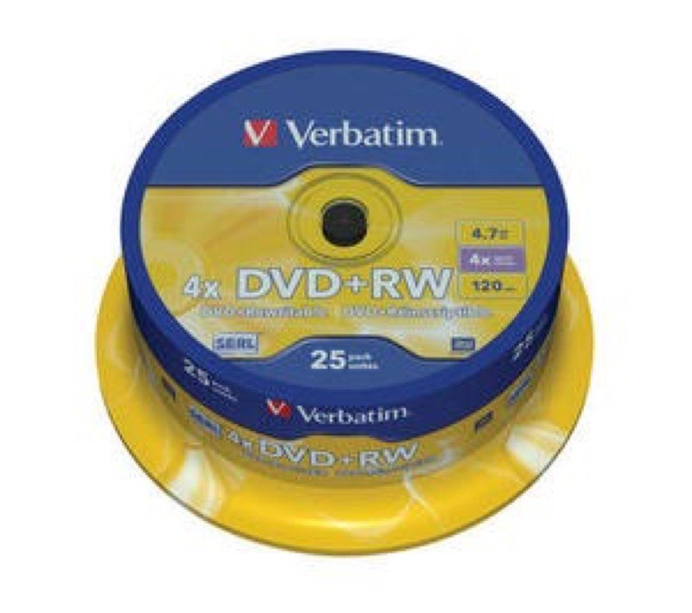 Verbatim DVD-Rohling 25 Verbatim Rohlinge DVD+RW