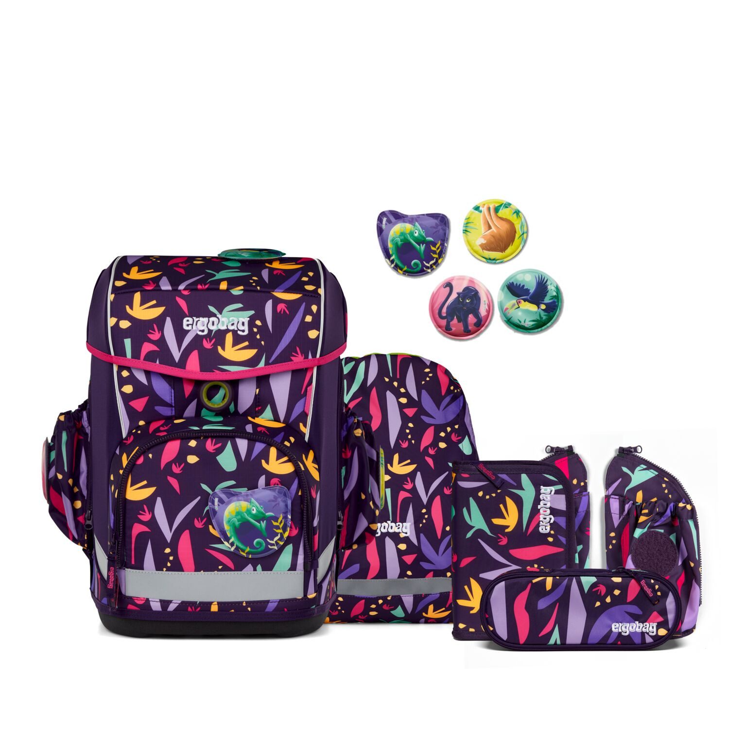 ergobag Schulranzen Schulranzen-Set CUBO LIGHT AmBärzonas