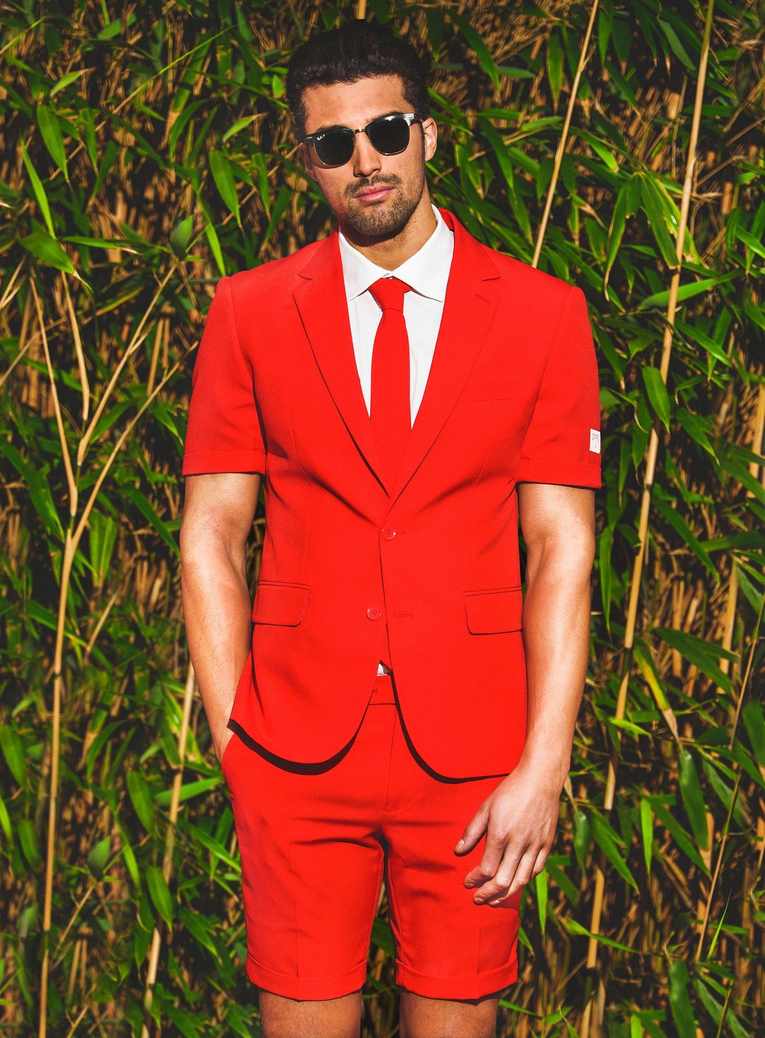 Opposuits Anzug Shorts Suit Red Devil