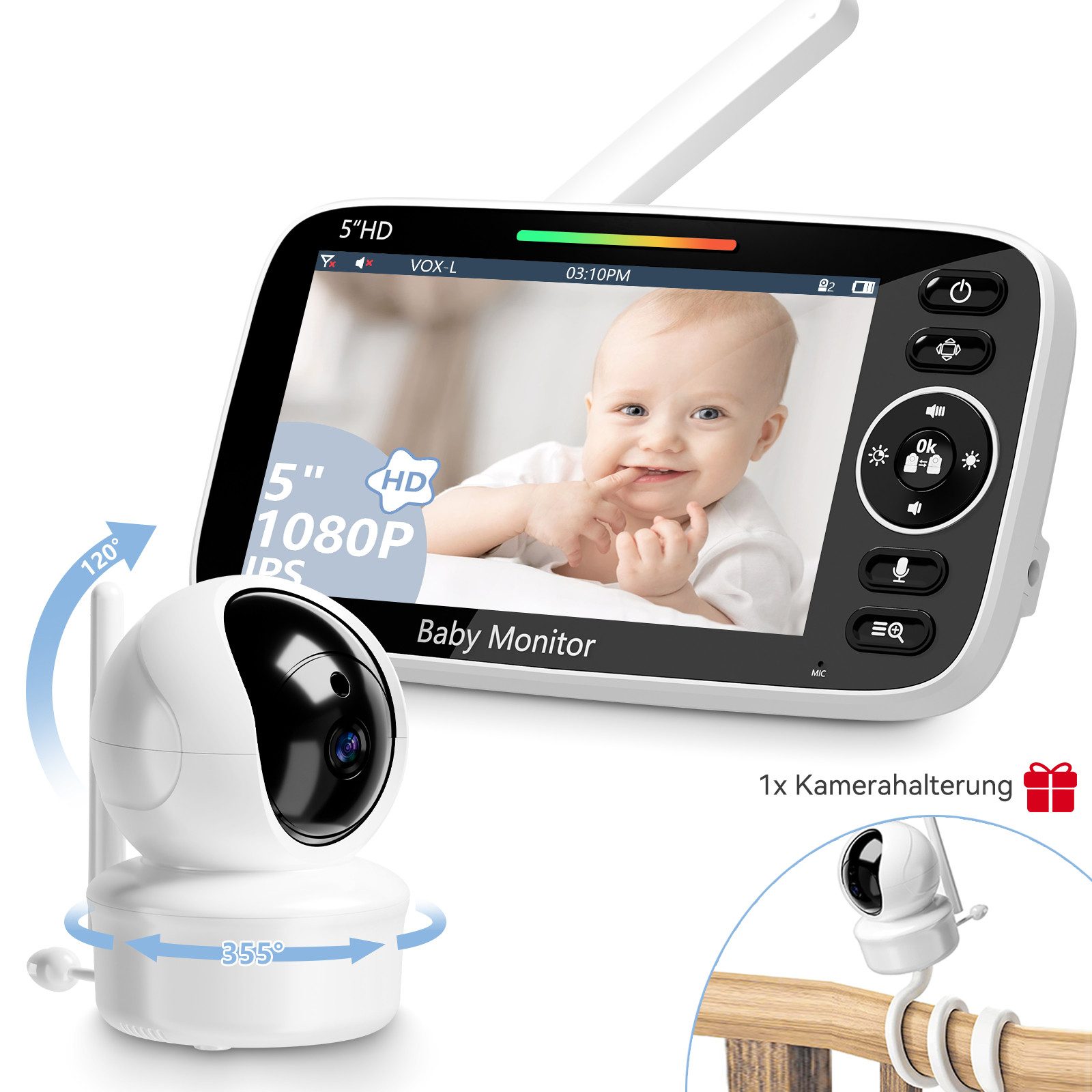 Yuede Video-Babyphone Babyphone mit Kamera, Extra