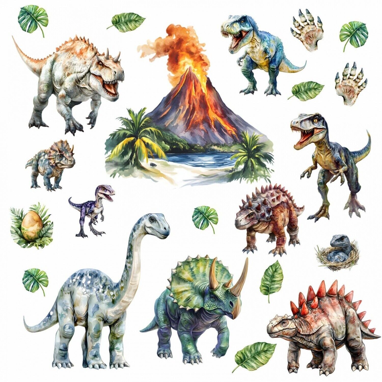 nikima Wandtattoo 257 Wandtattoo Dinosaurier mit