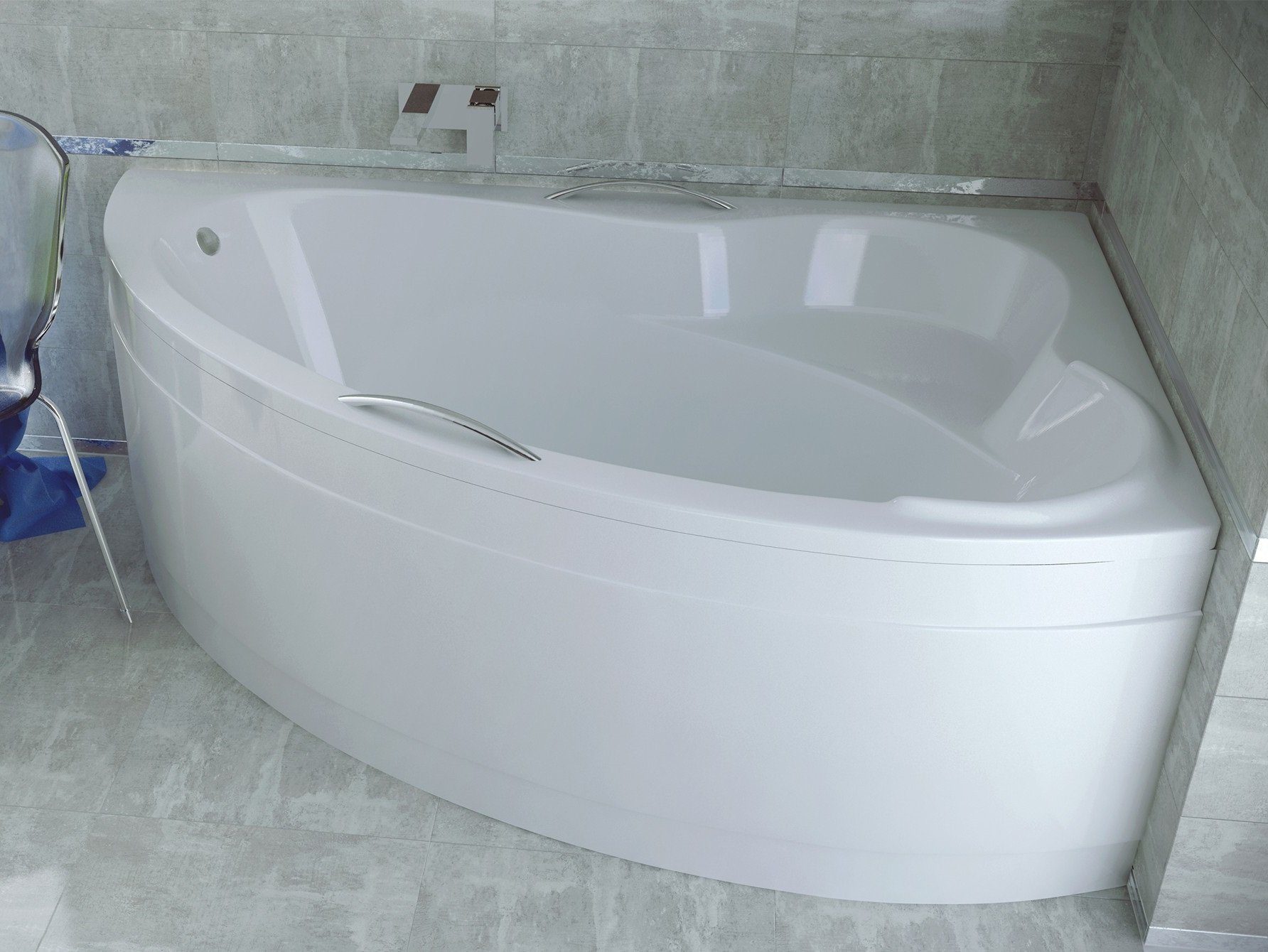 KOLMAN Badewanne Eckbadewanne Ada 160x100, (Links/Rechts),