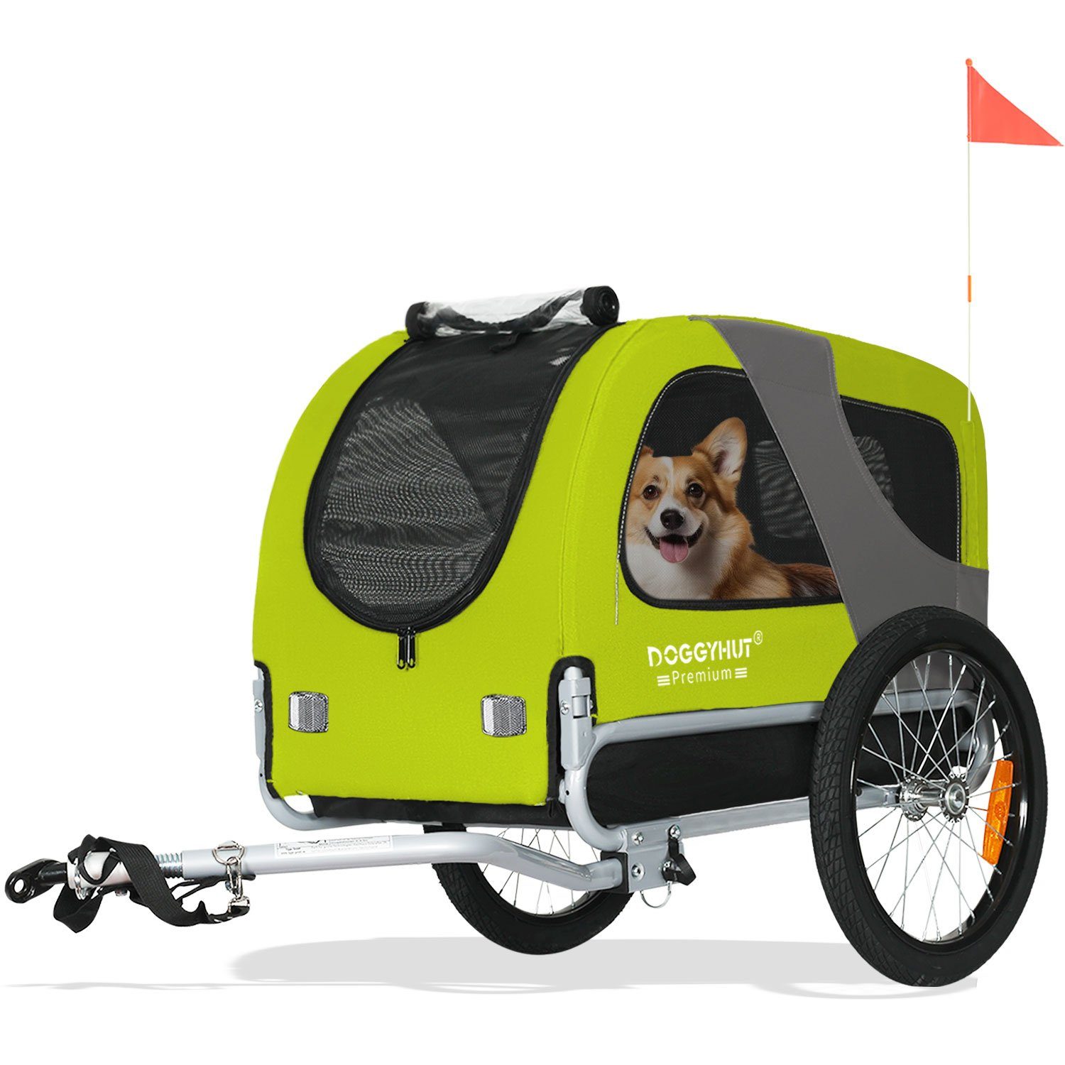 TIGGO Fahrradkinderanhänger DOGGYHUT® MEDIUM Hundefahrradanhänger Hundeanhänger