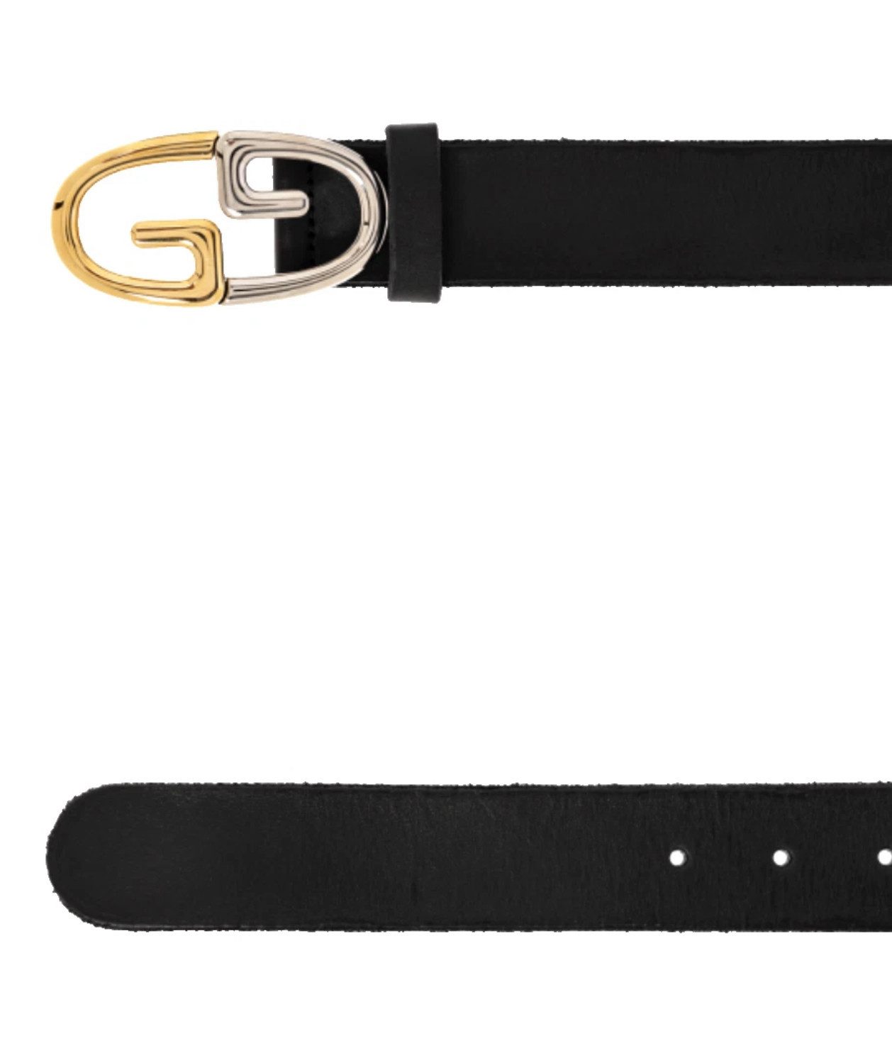 GUCCI Ledergürtel GG-Schnalle im Bicolor-Finish Unisex