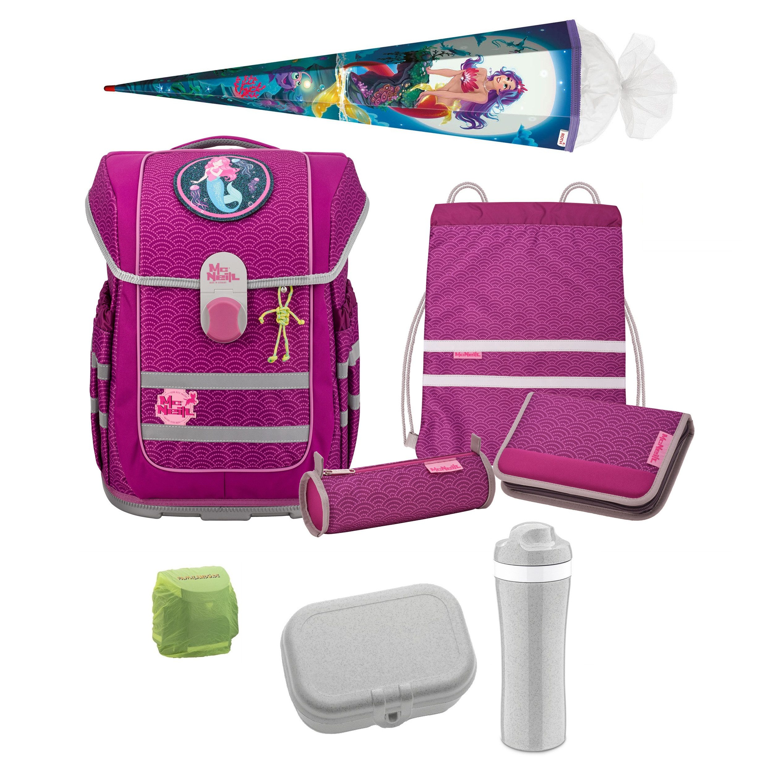 McNeill Schulranzen McOcean PUNTOPINK Schultasche 1.