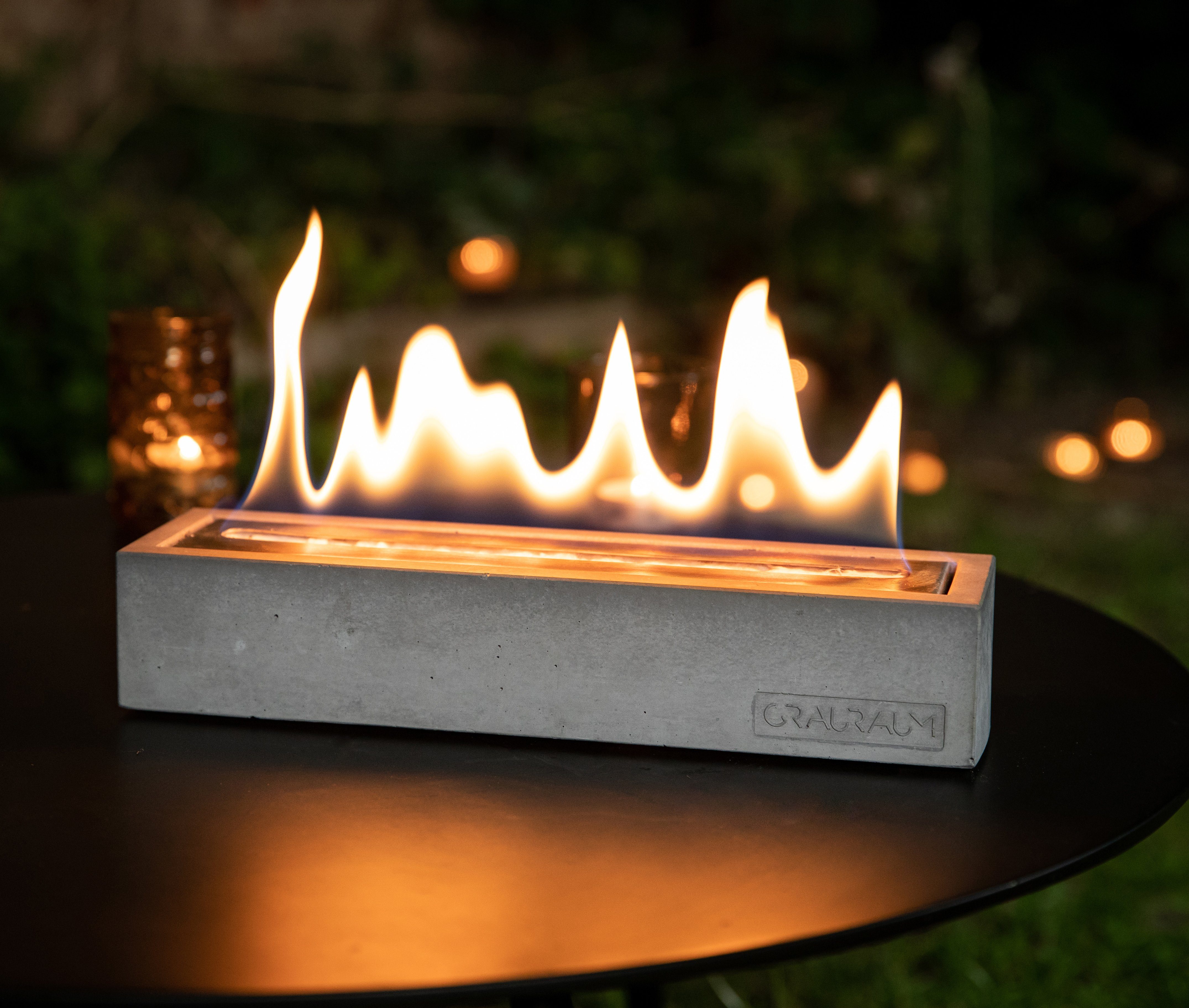 GRAURAUM Tischfeuer 'Theo' Ethanol Tischkamin (30cm),