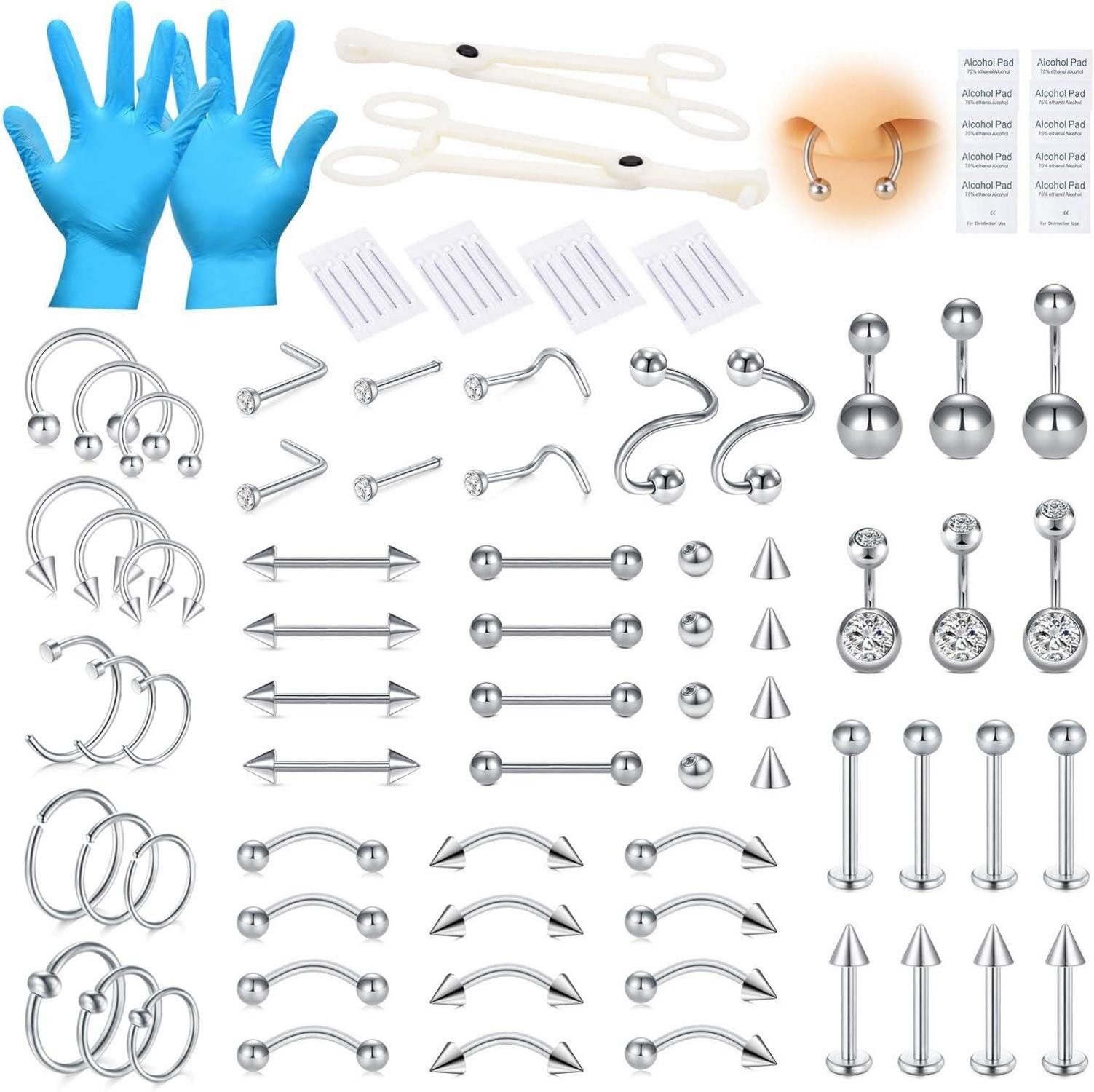 AVYRING Piercing-Set Piercing Set 99-teilig 14G
