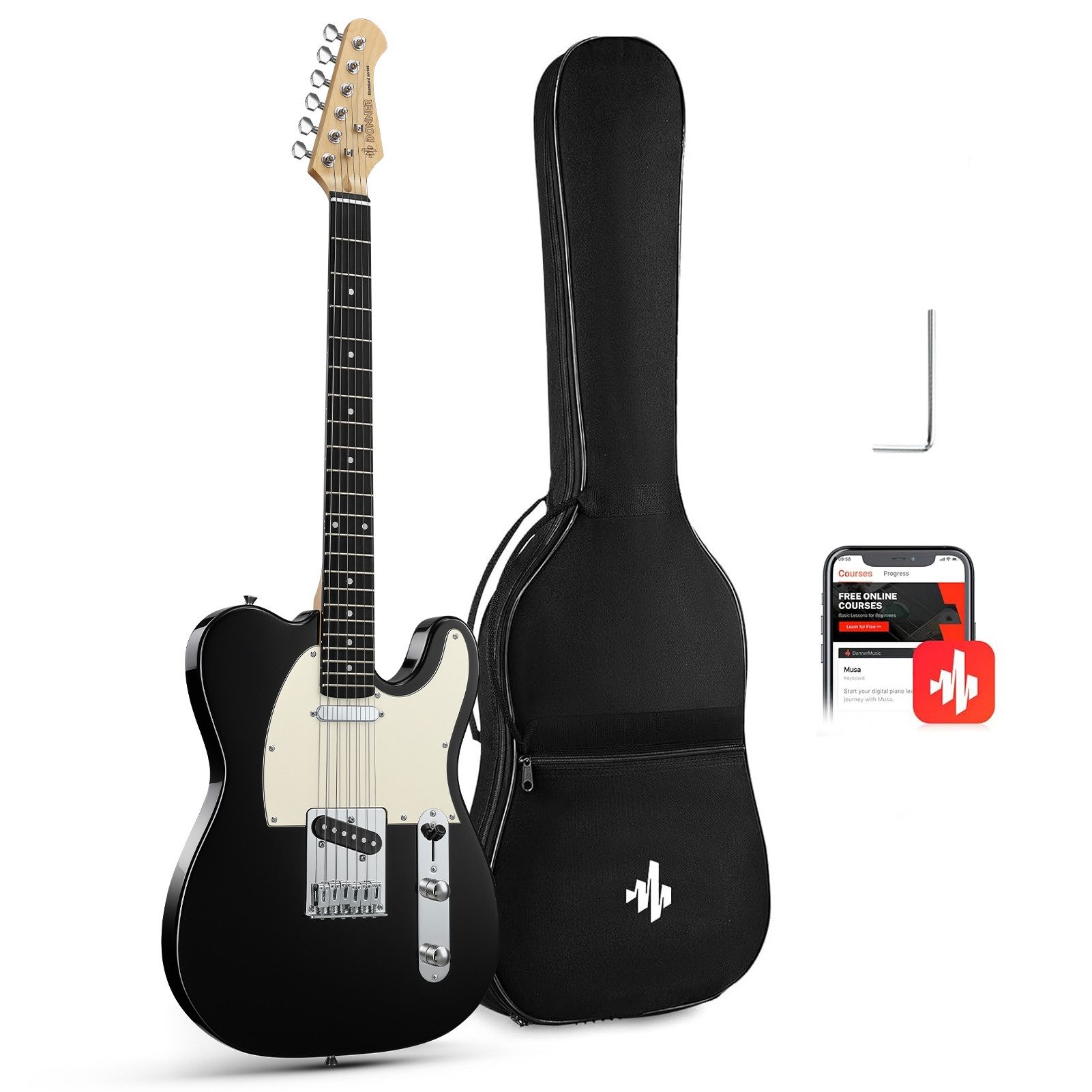 Donner E-Gitarre Telecaster E-Gitarre Vollgröße TC