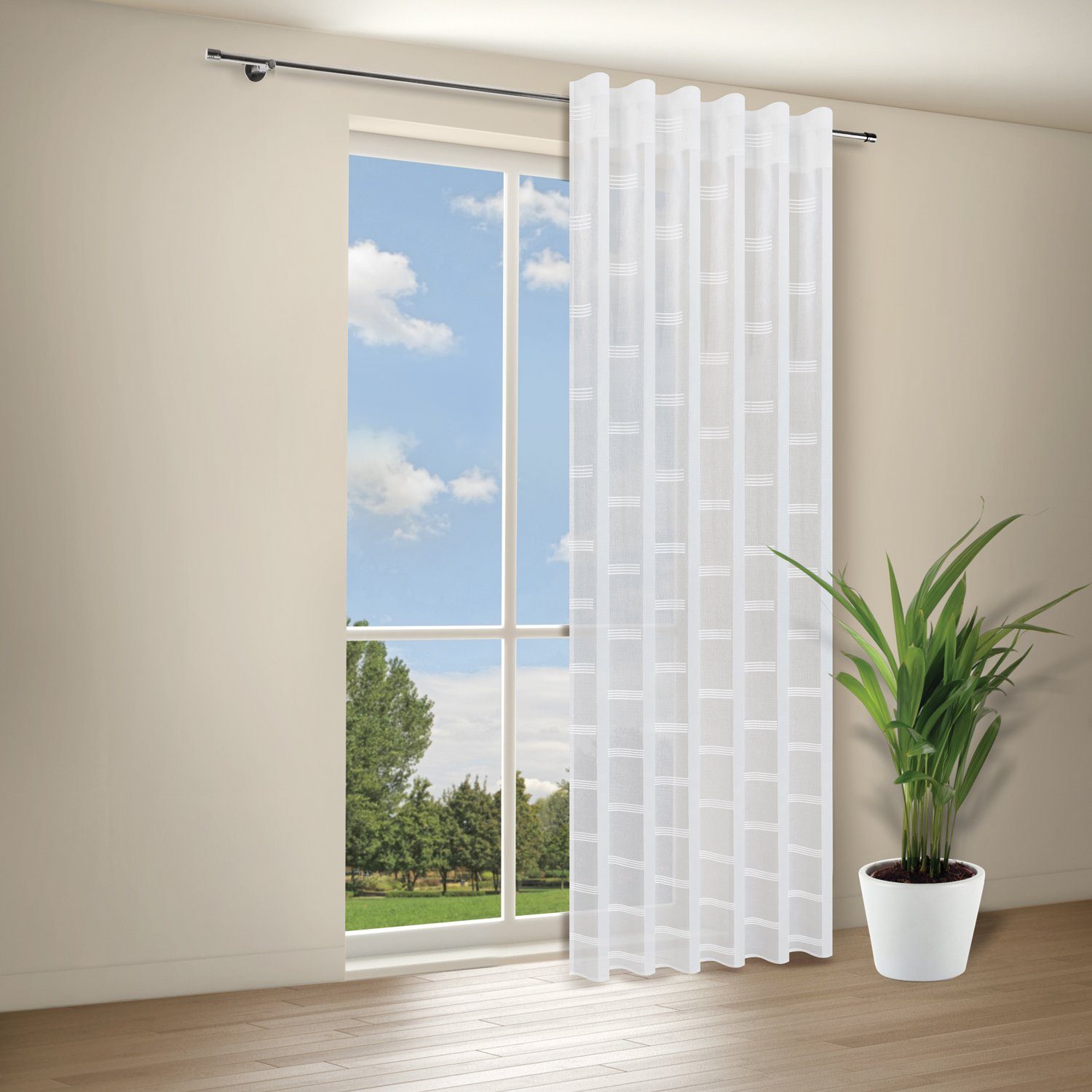 Giantore Gardine edle Gardine, halbtransparent, für