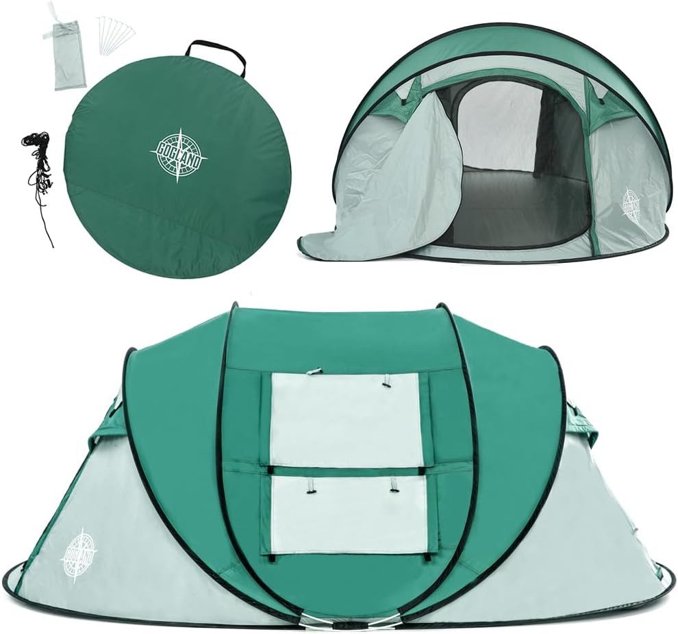 GOGLAND Wurfzelt Pop-Up 3 Personen-Camping-Zelt Wassersäule