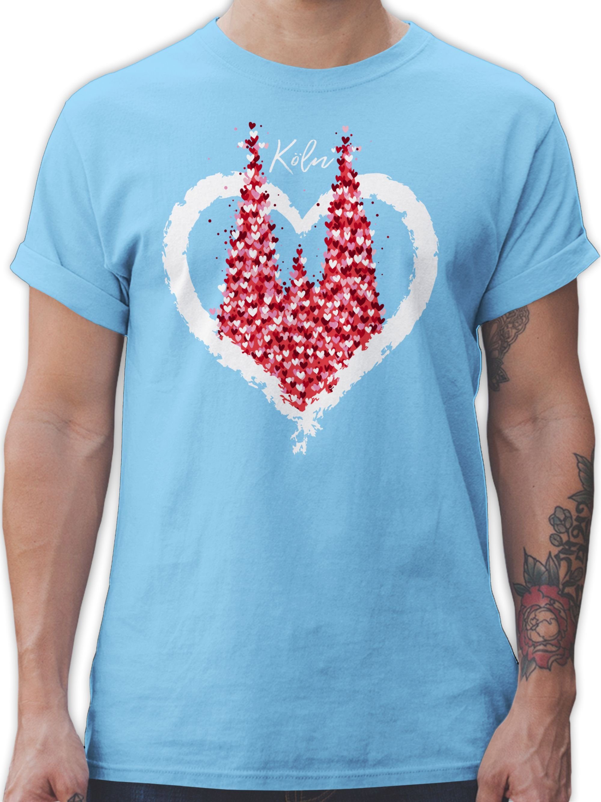 Shirtracer T-Shirt Kölner Dom Köln Rot