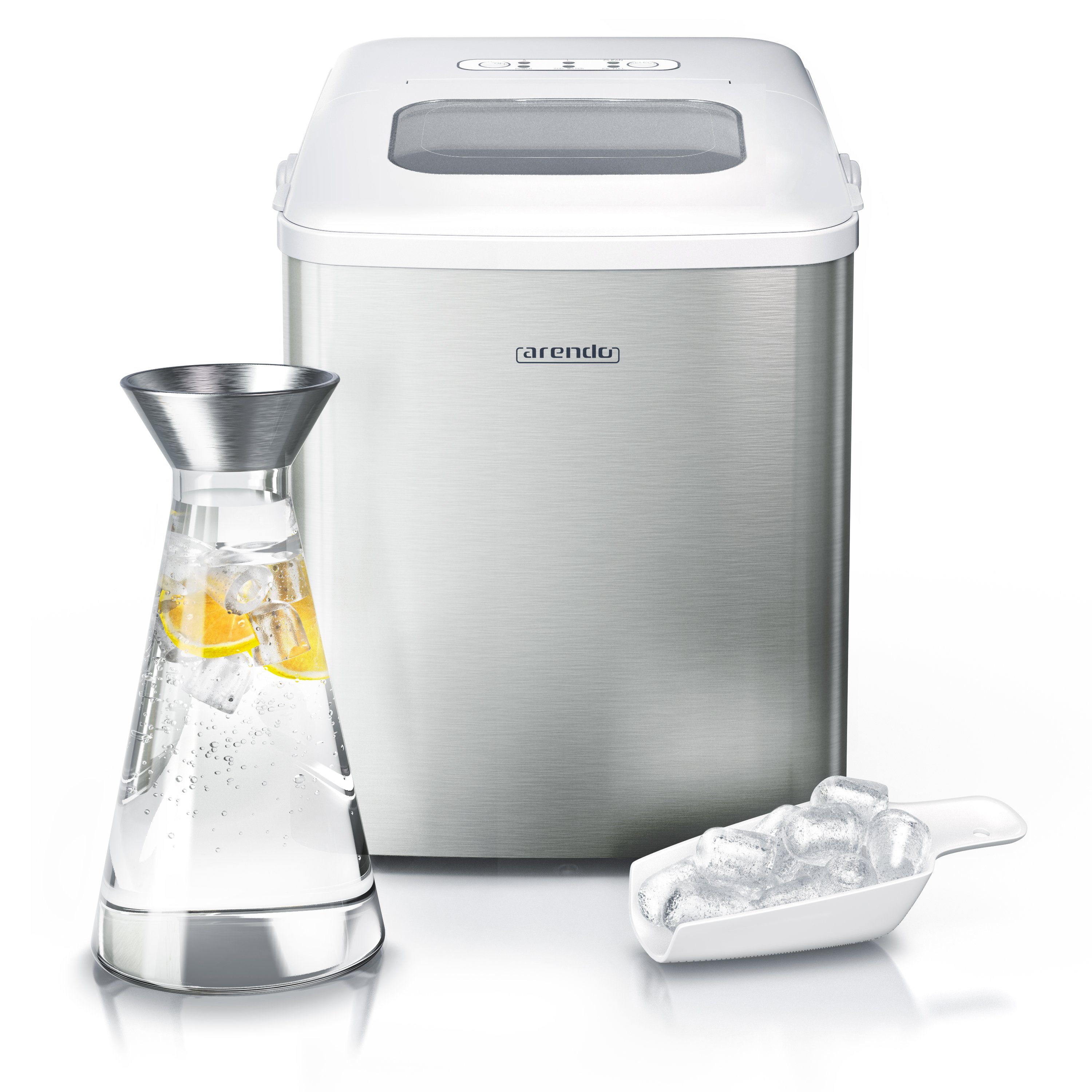 Arendo Eiswürfelmaschine, 120W mit 1,5L Behälter,