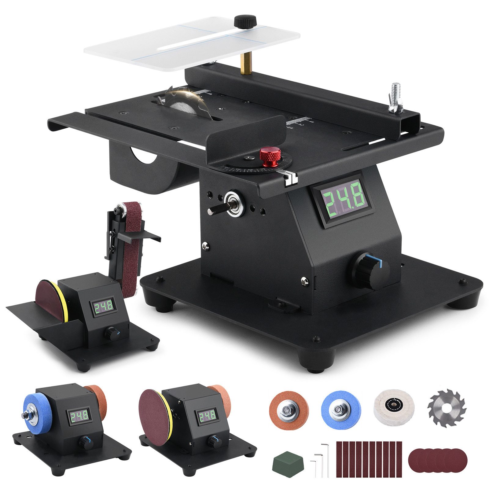 XERSEK Tischkreissäge 4-IN-1 Mini Tischkreissäge mit