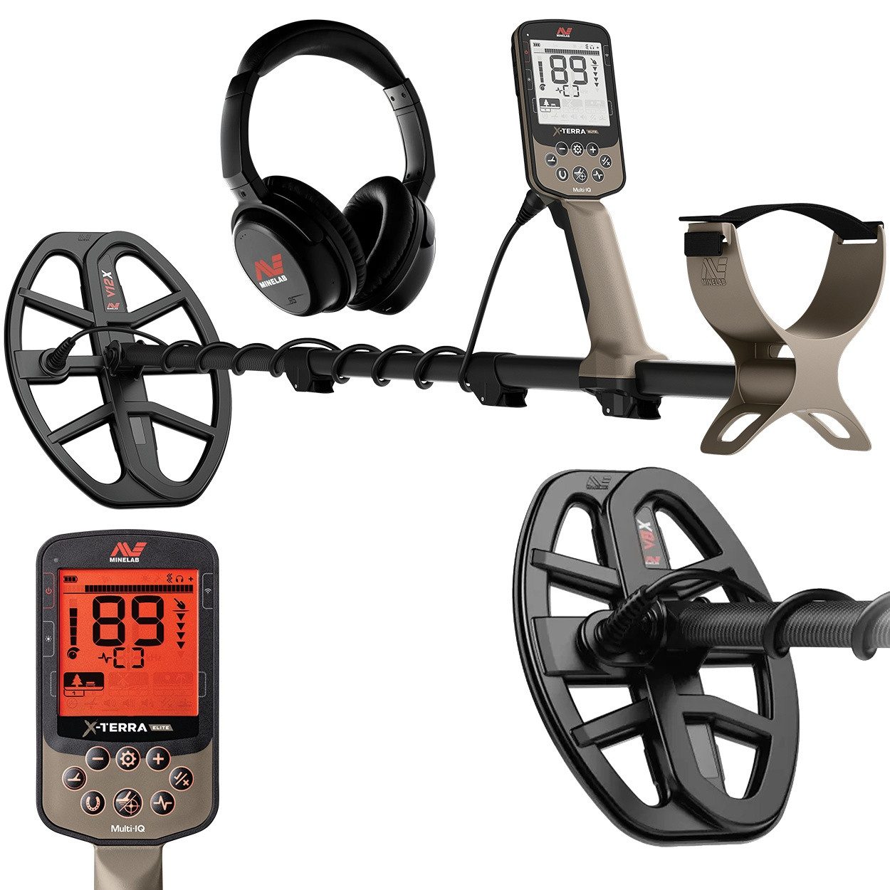 Minelab Metalldetektor X-Terra Elite Expeditionspack, MultiIQ-Multifrequenz,