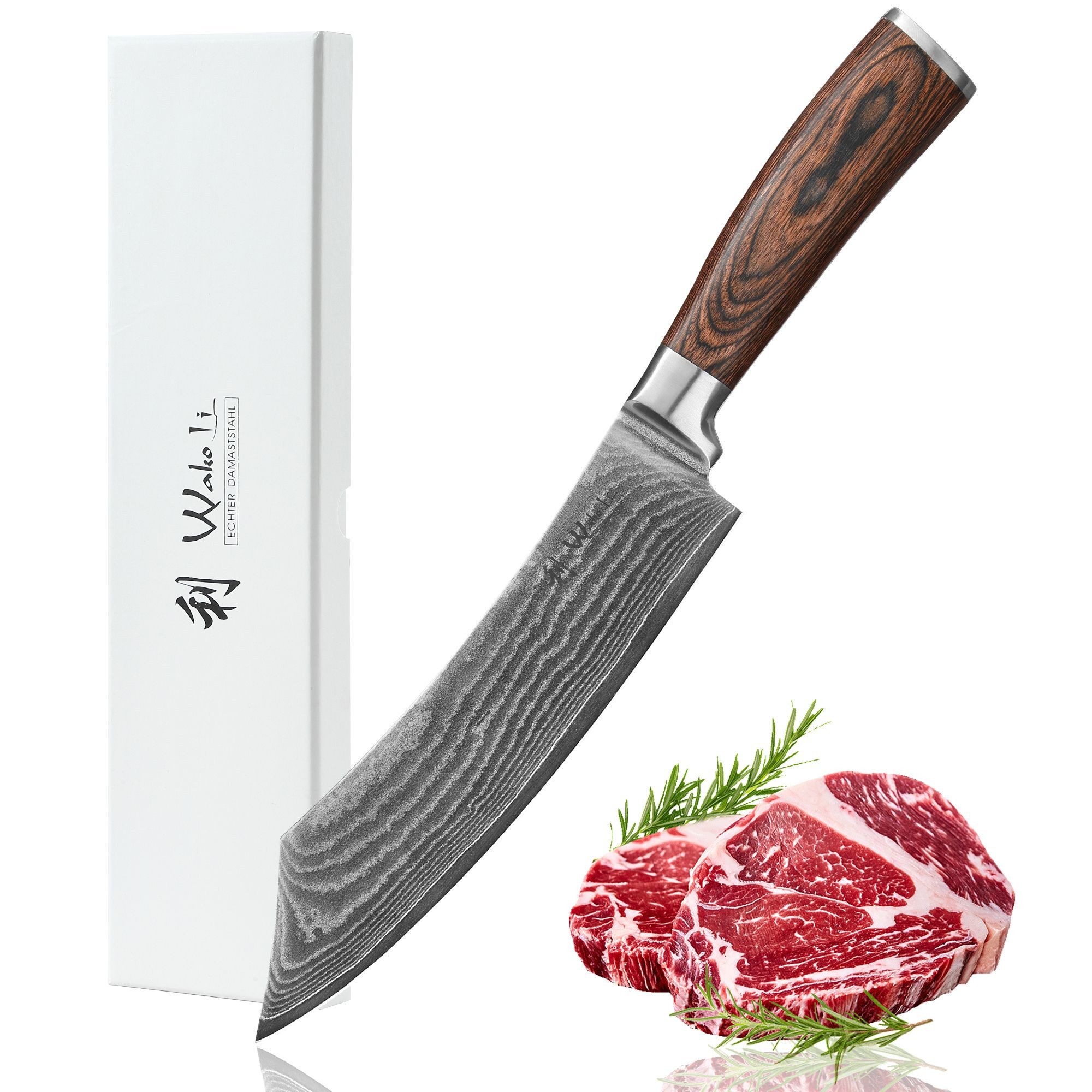 Wakoli Kochmesser Edib Damast BBQ- &