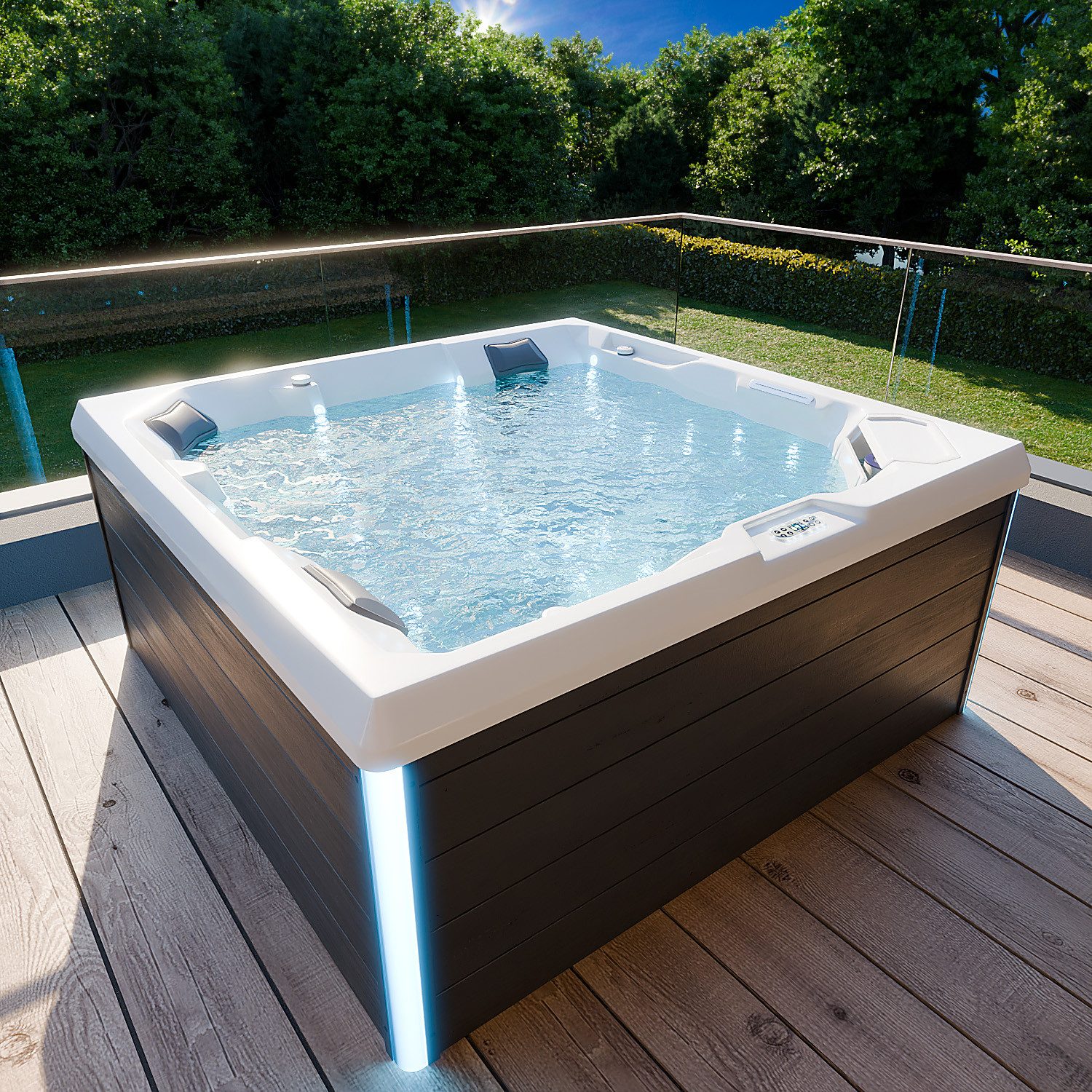TroniTechnik Whirlpool Outdoor Whirlpool PANAREA weiß