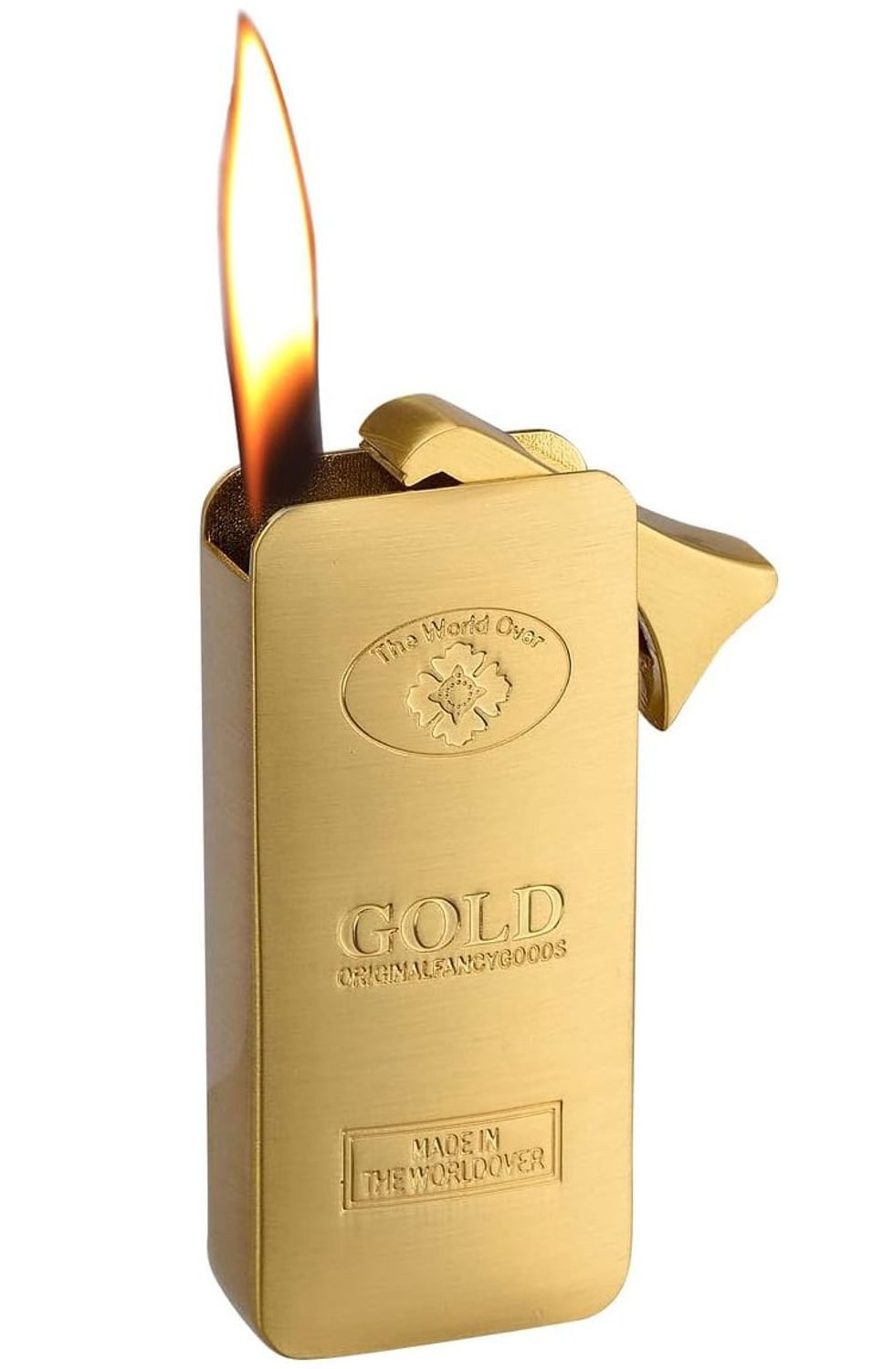 Polyflame Feuerzeuge Goldbarren Feuerzeug nachfüllbar Goldfarben
