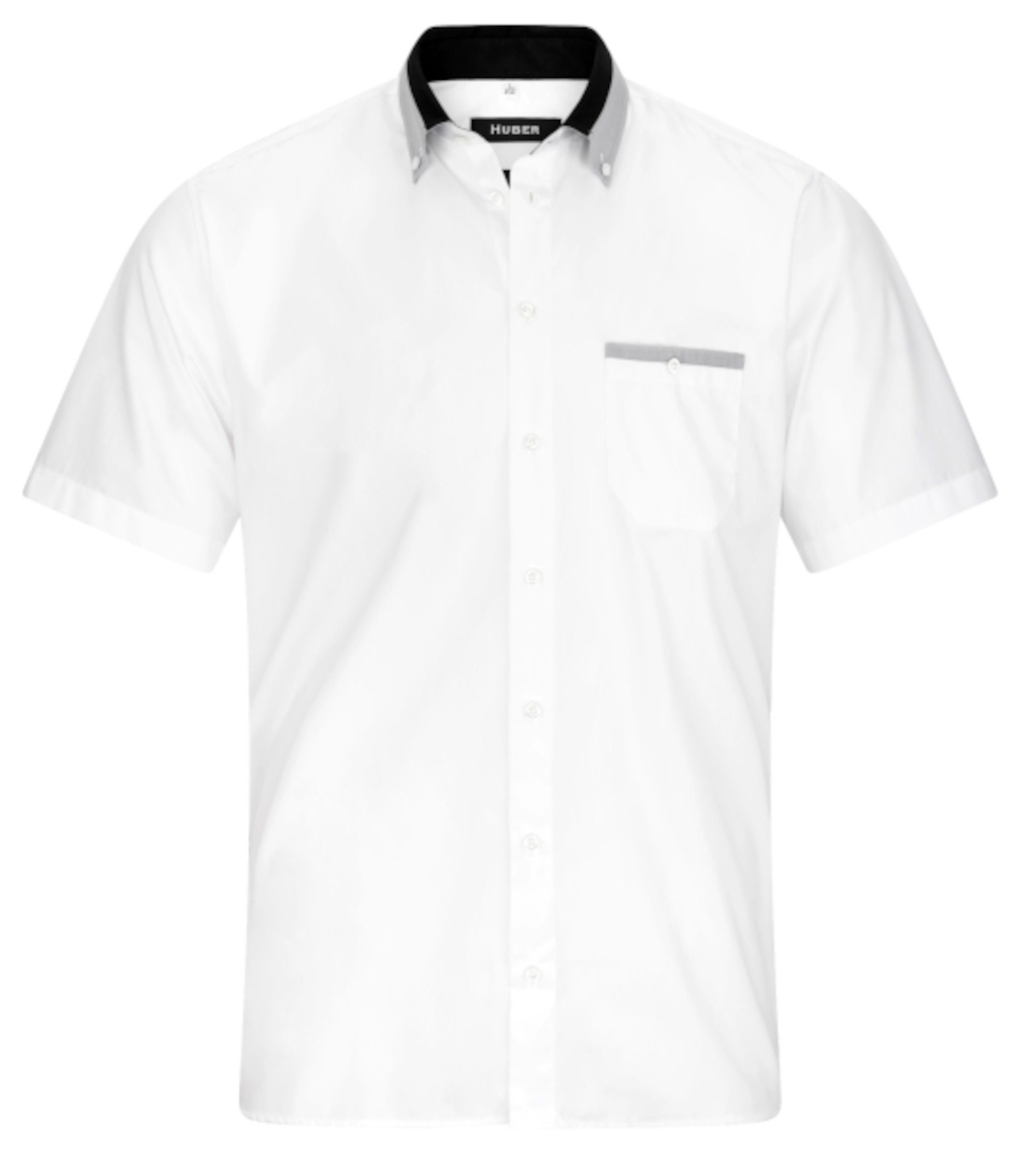 Huber Hemden Kurzarmhemd HU-0151 Button-down, Kontrast,