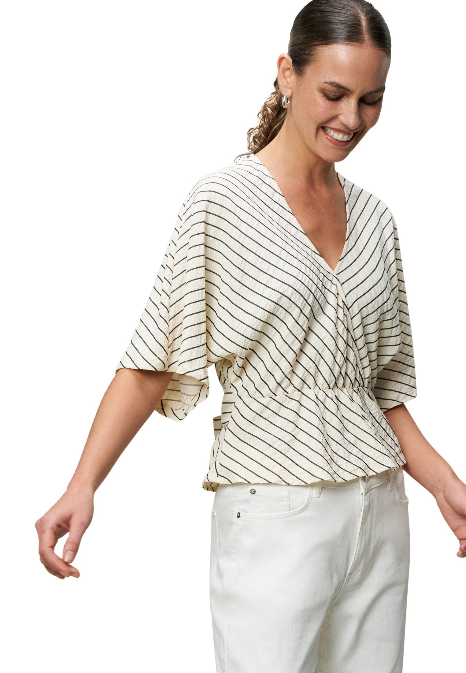 Zero Klassische Bluse zero Bluse gestreift