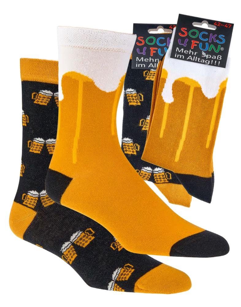 Socks 4 Fun Freizeitsocken Motivsocken Bier
