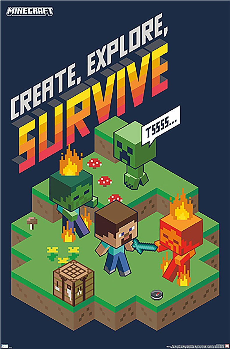 Trends International Poster Minecraft Poster Create,