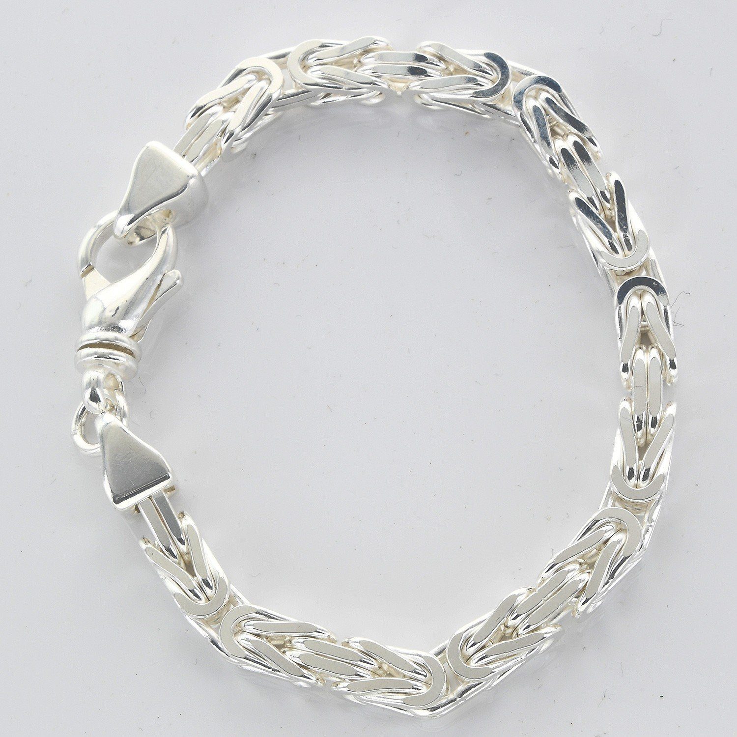 HOPLO Silberarmband Silberkette Königskette Länge 21cm
